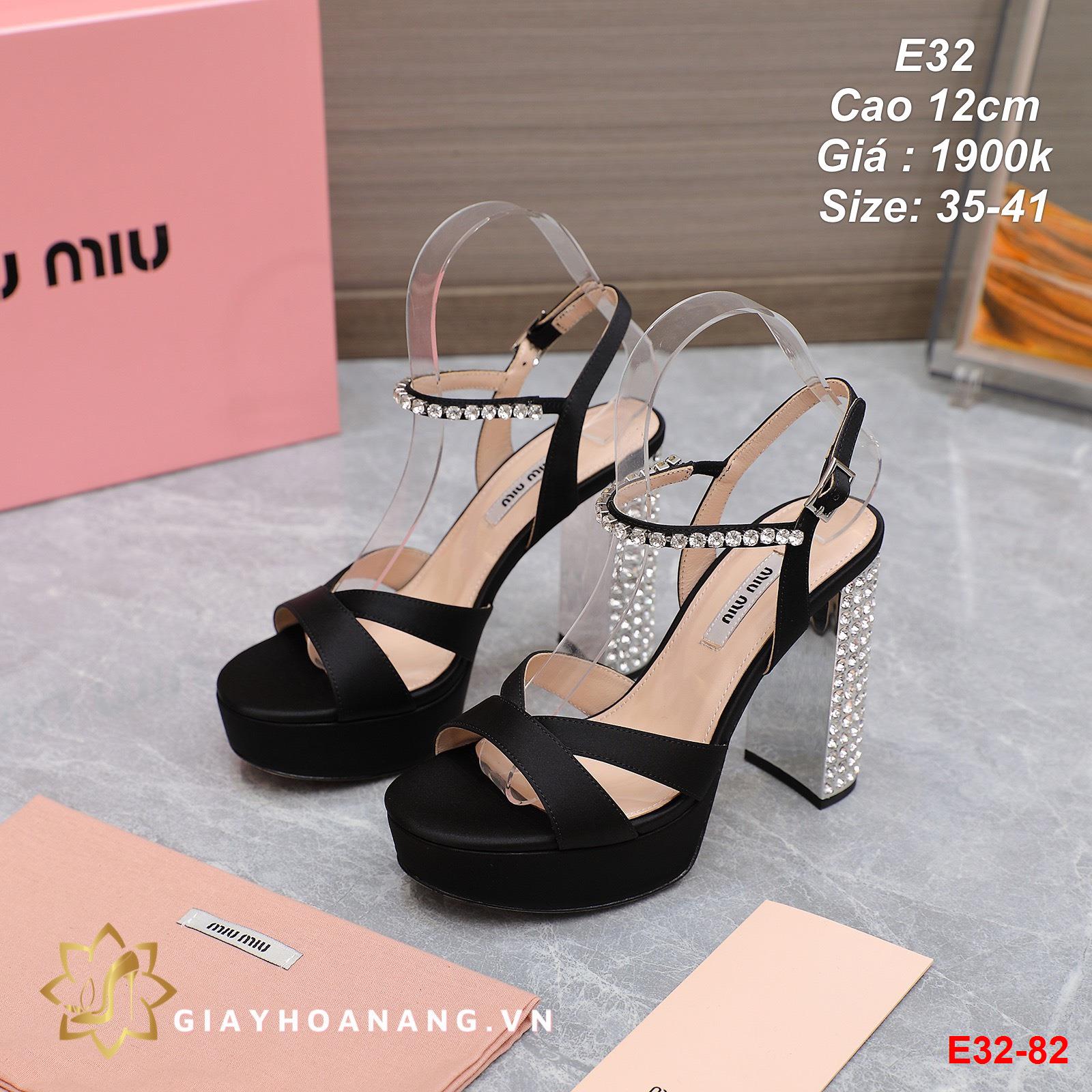 E32-82 Miu Miu sandal cao 12cm siêu cấp