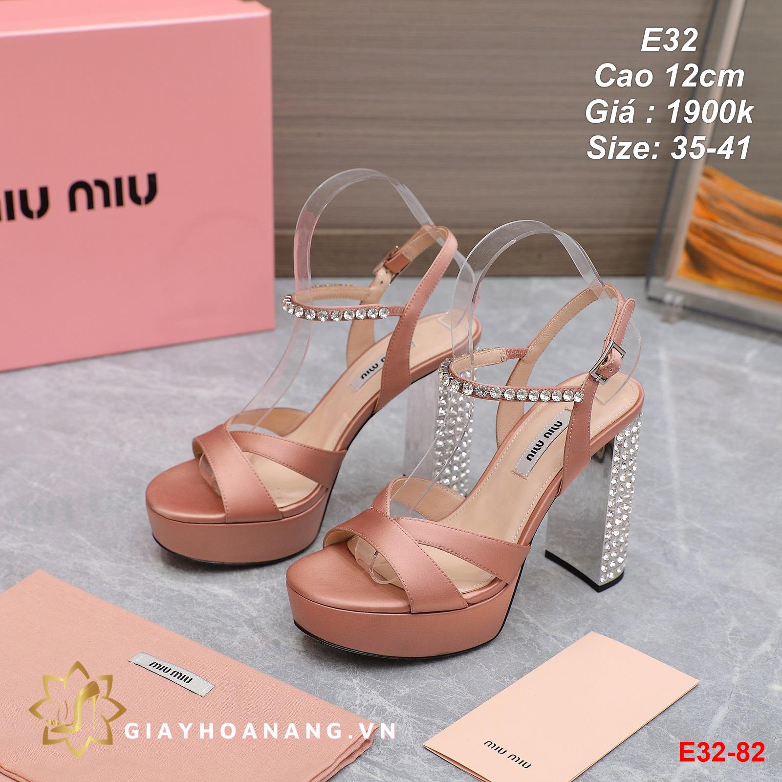 E32-82 Miu Miu sandal cao 12cm siêu cấp