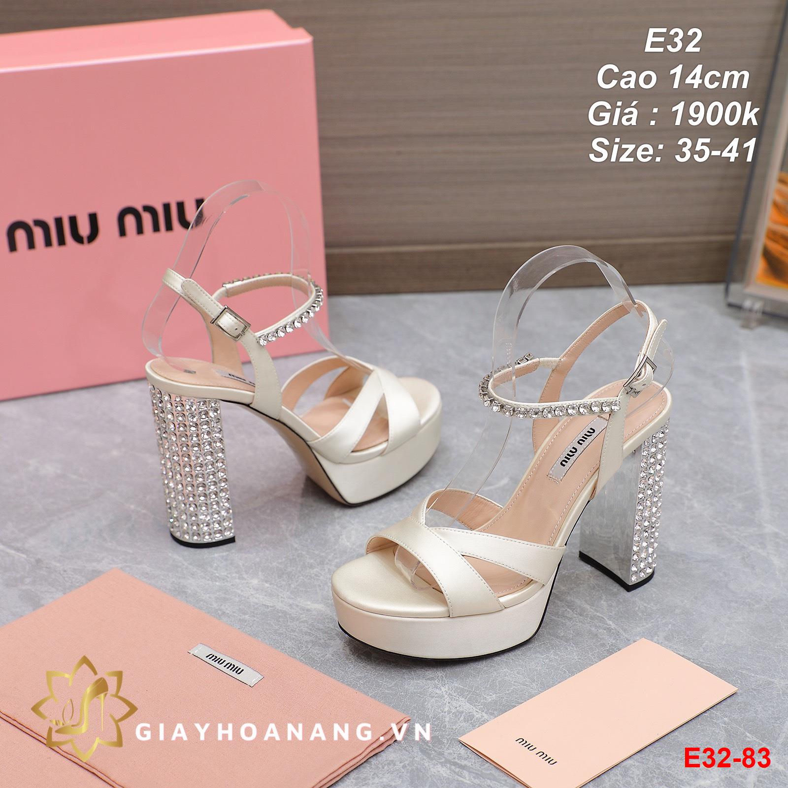 E32-83 Miu Miu sandal cao 14cm siêu cấp