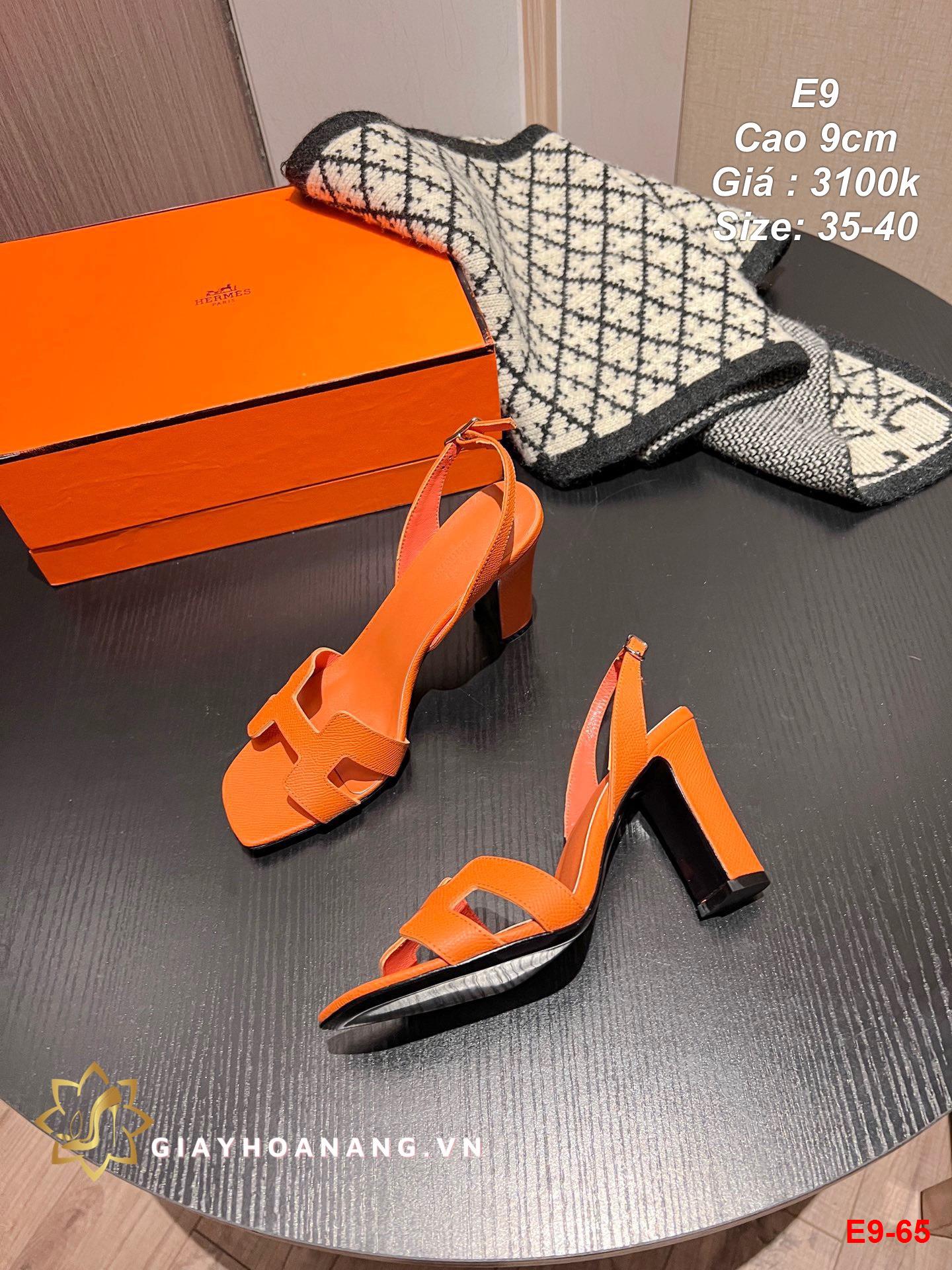 E9-65 Hermes sandal cao 9cm siêu cấp