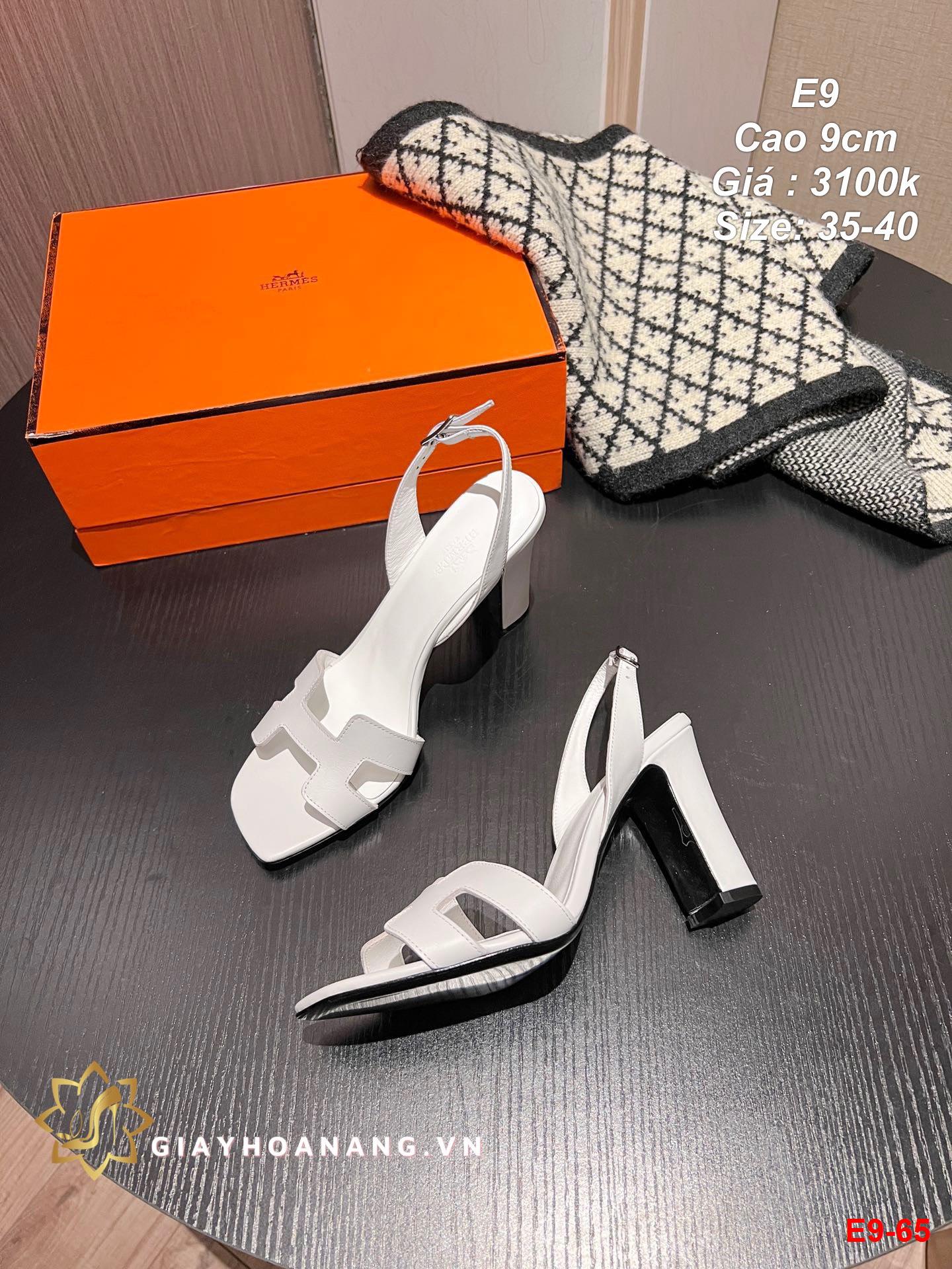 E9-65 Hermes sandal cao 9cm siêu cấp