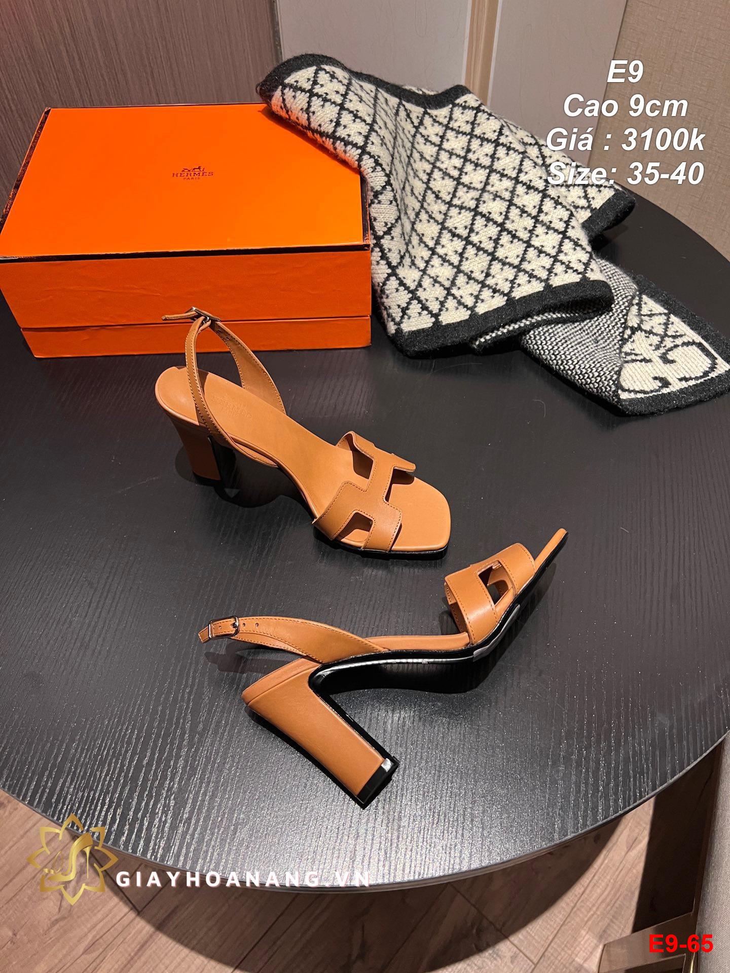 E9-65 Hermes sandal cao 9cm siêu cấp