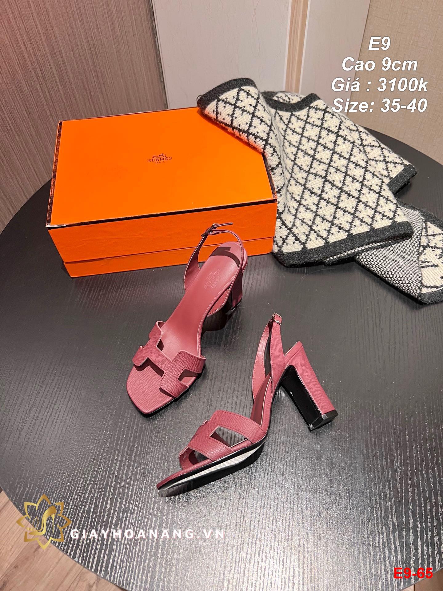 E9-65 Hermes sandal cao 9cm siêu cấp