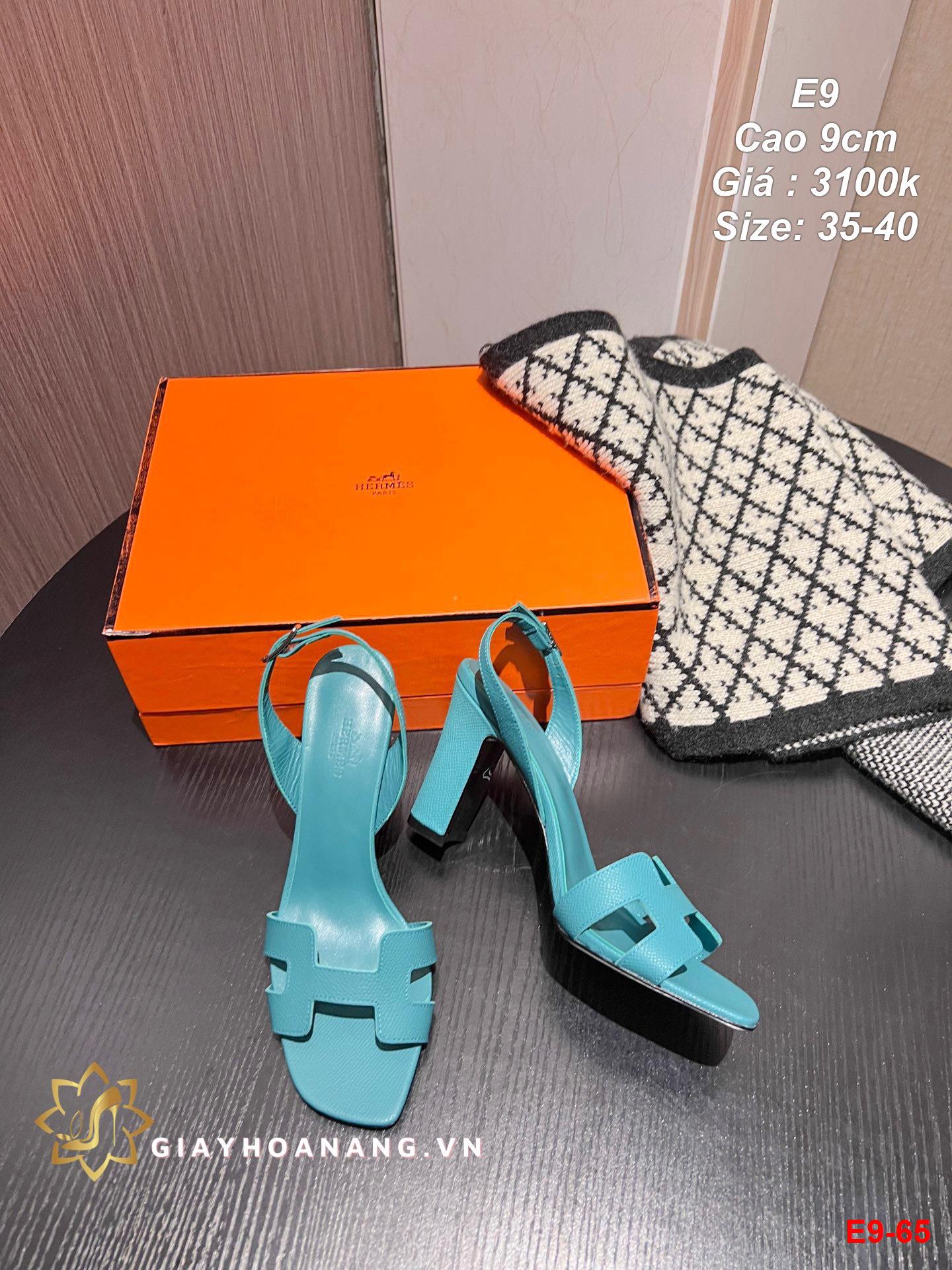 E9-65 Hermes sandal cao 9cm siêu cấp