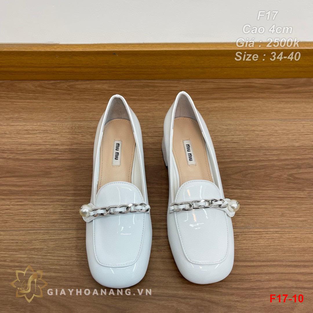 F17-10 Miu Miu giày cao 4cm siêu cấp