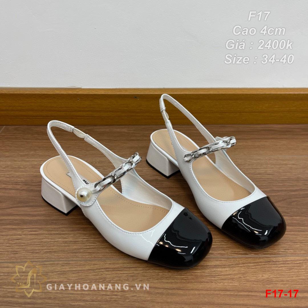 F17-17 Miu Miu sandal cao gót 4cm siêu cấp