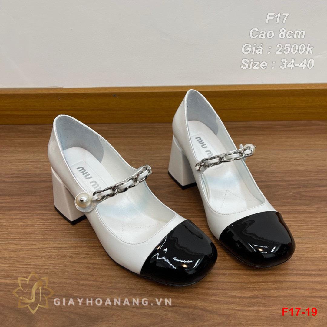 F17-19 Miu Miu giày cao gót 8cm siêu cấp