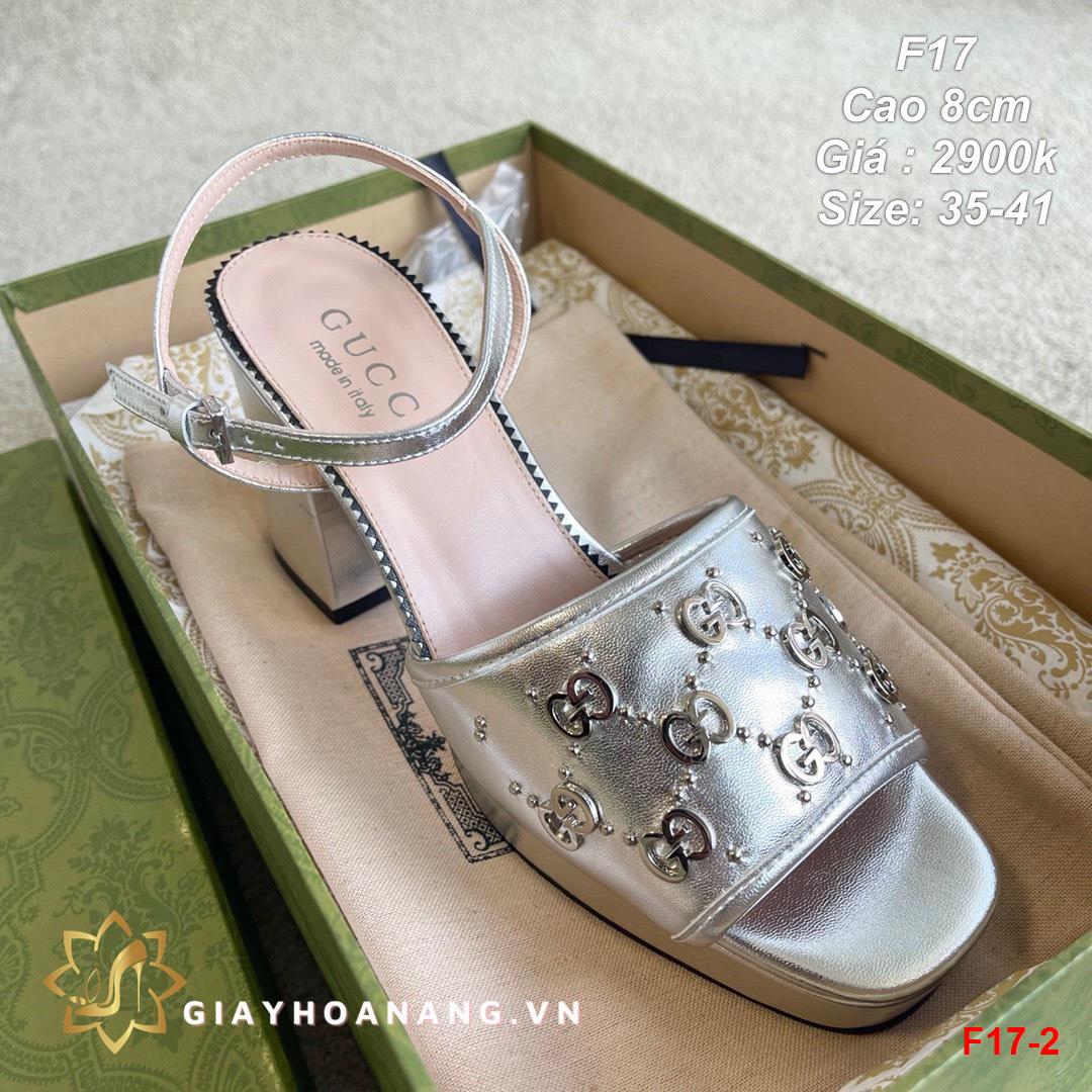 F17-2 Gucci sandal cao 8cm siêu cấp