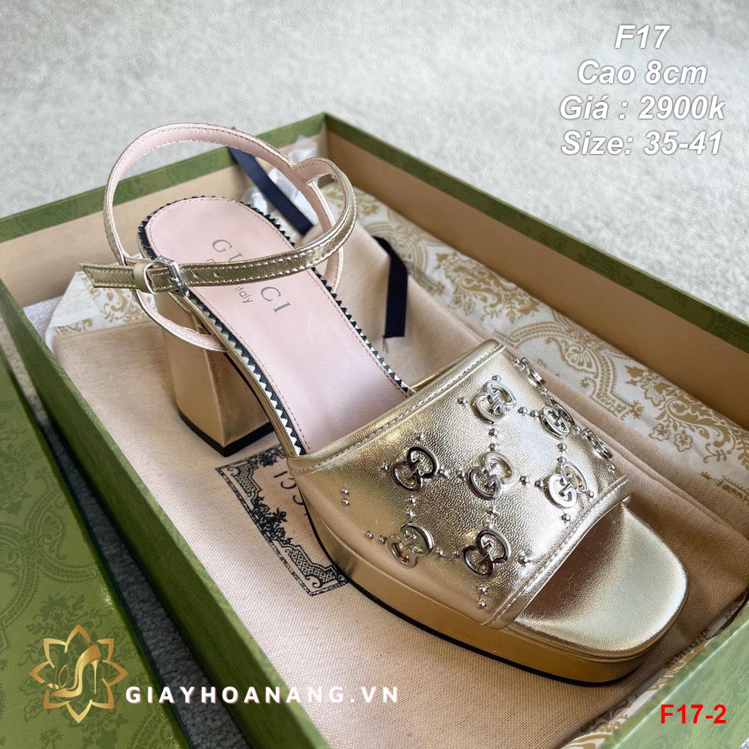 F17-2 Gucci sandal cao 8cm siêu cấp