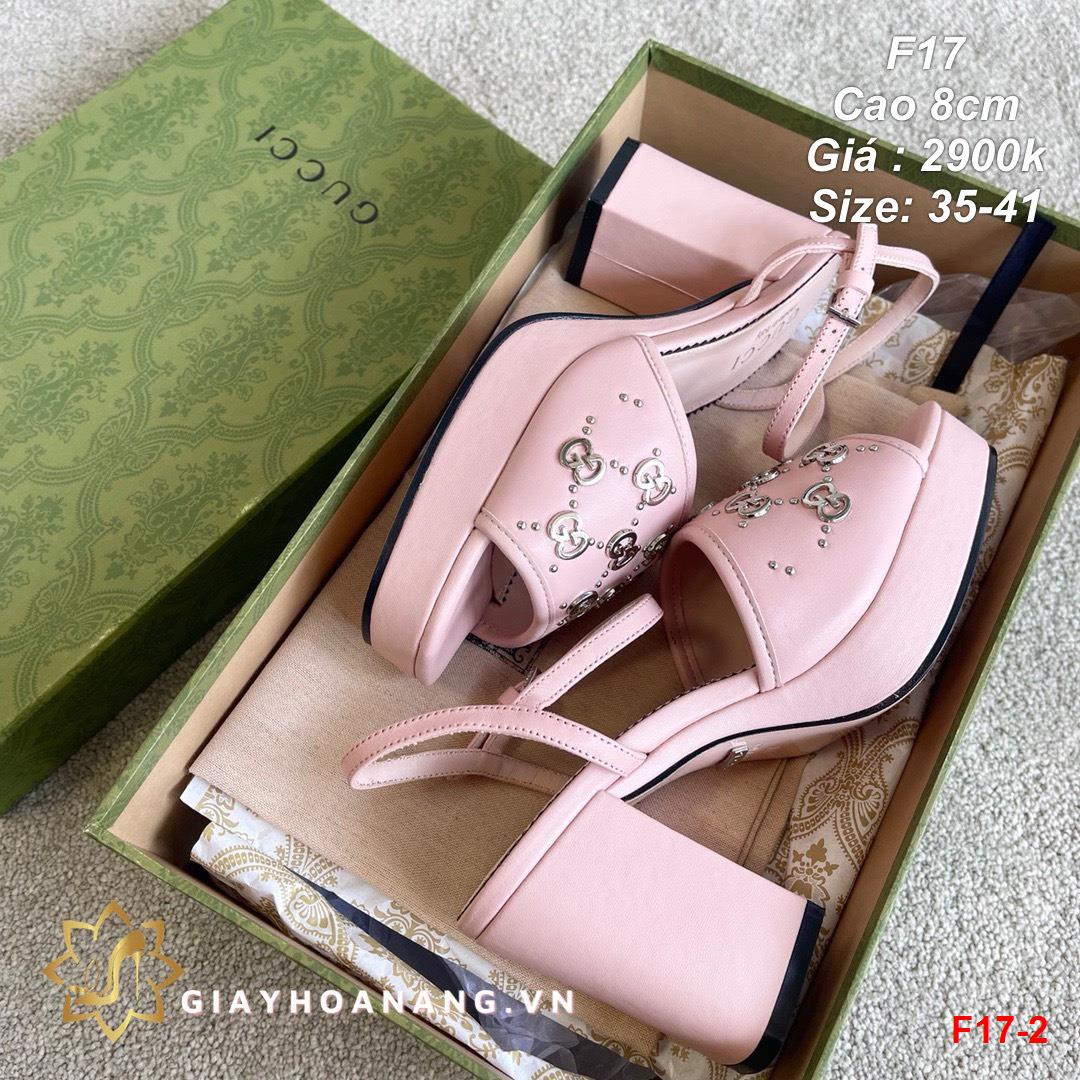 F17-2 Gucci sandal cao 8cm siêu cấp