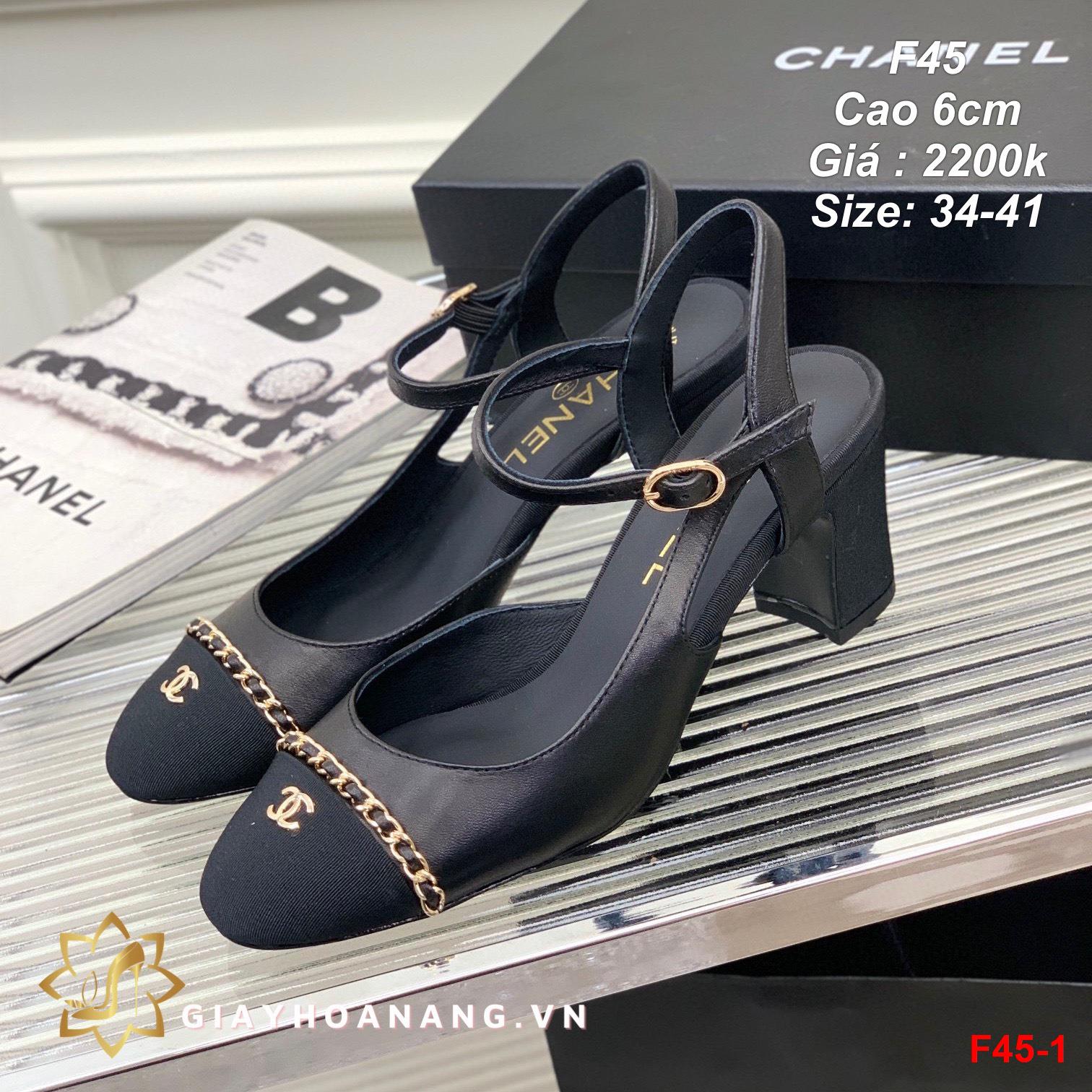 F45-1 Chanel sandal cao 6cm siêu cấp