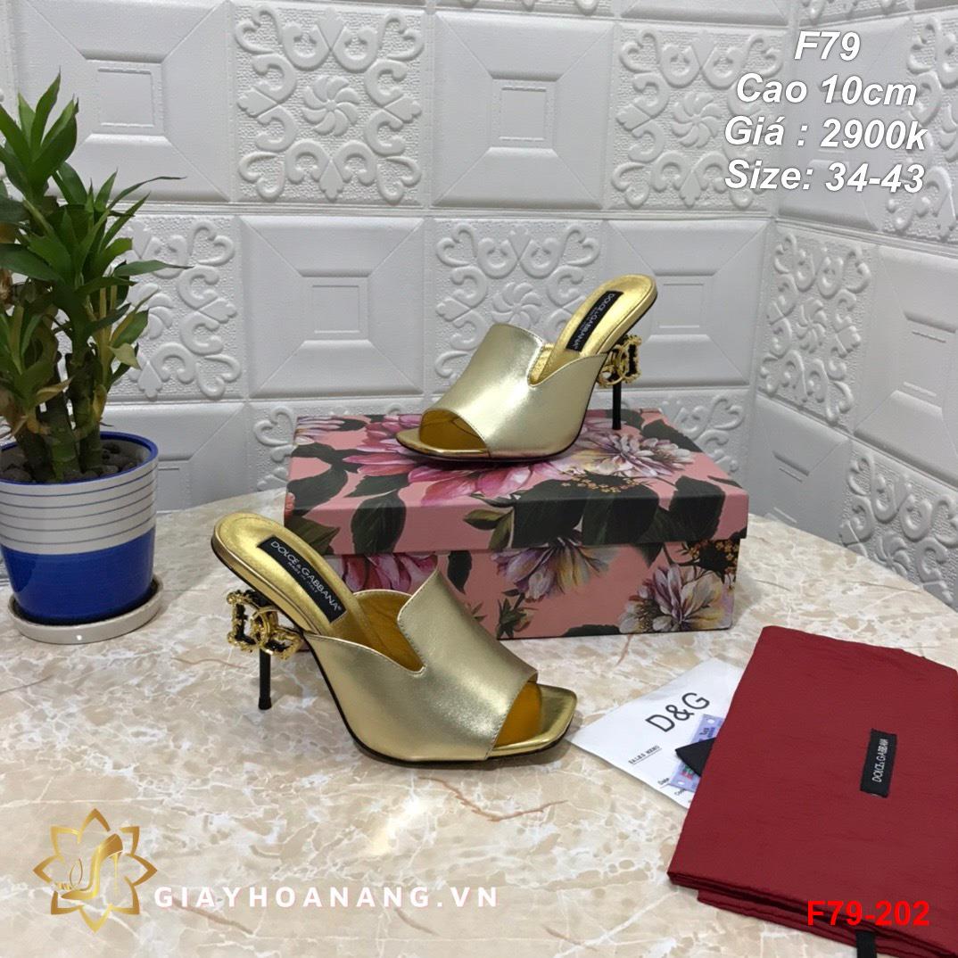 F79-202 Dolce & Gabbana dép cao 10cm siêu cấp