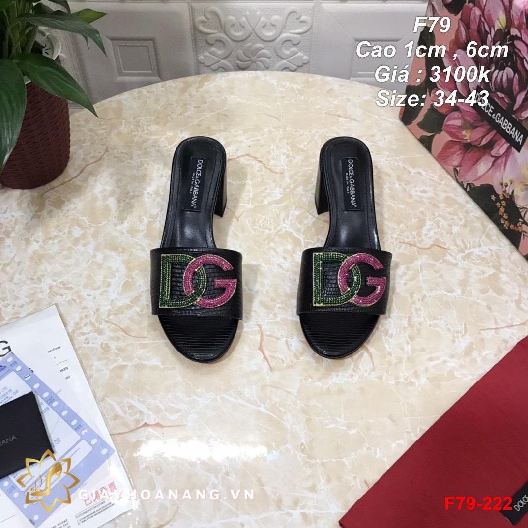 F79-222 Dolce & Gabbana dép cao 1cm , 6cm siêu cấp