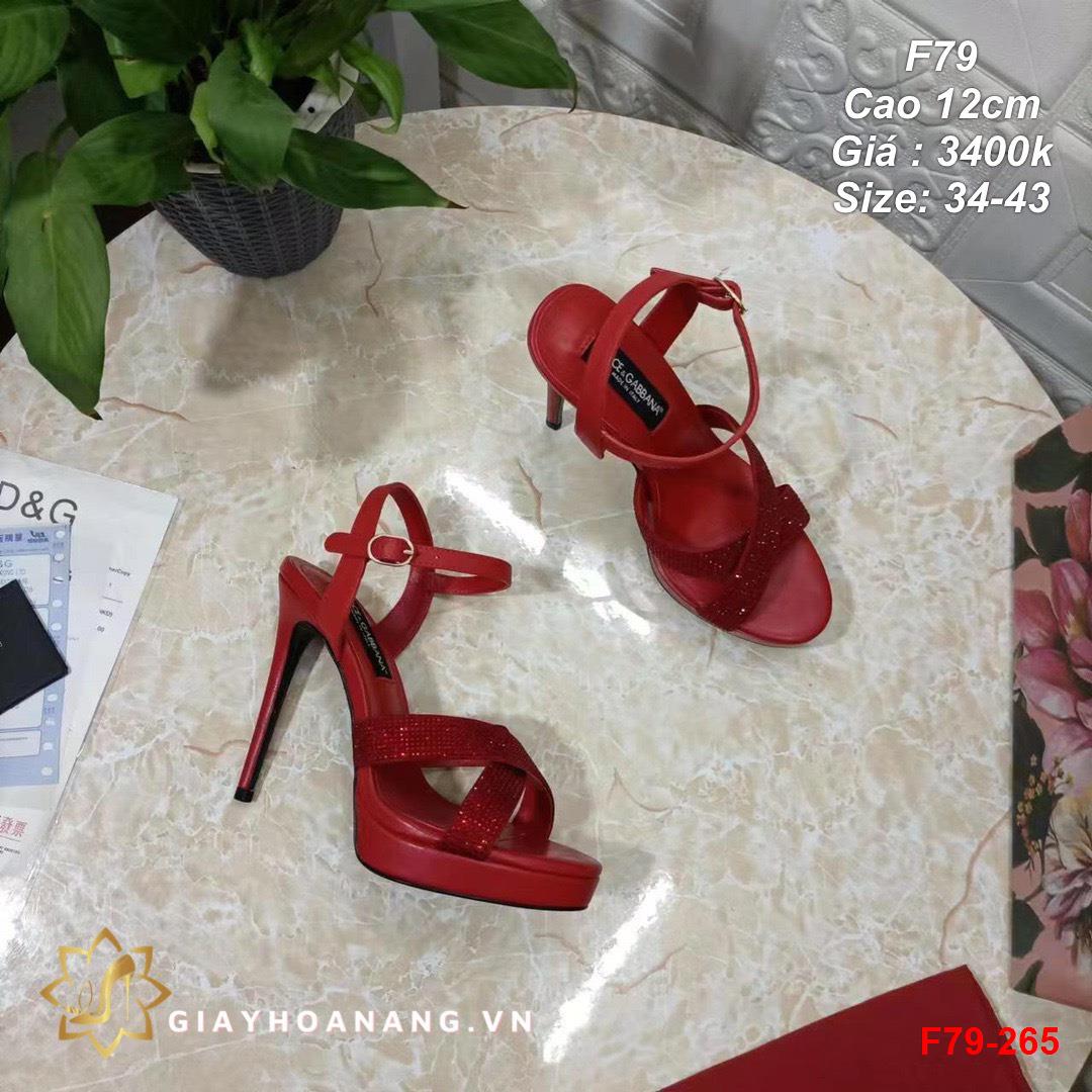 F79-265 Dolce & Gabbana sandal cao 12cm siêu cấp
