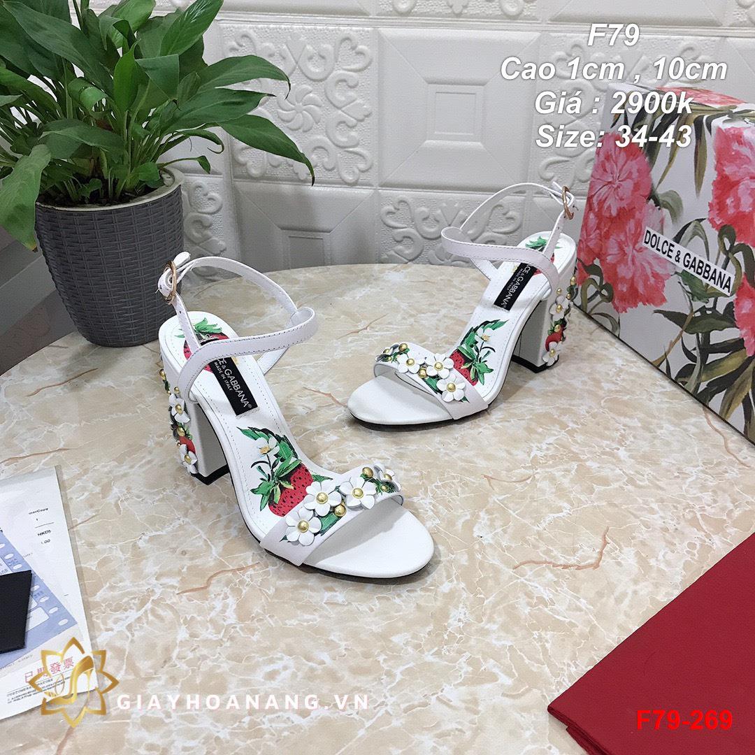 F79-269 Dolce & Gabban sandal cao 1cm , 10cm  siêu cấp