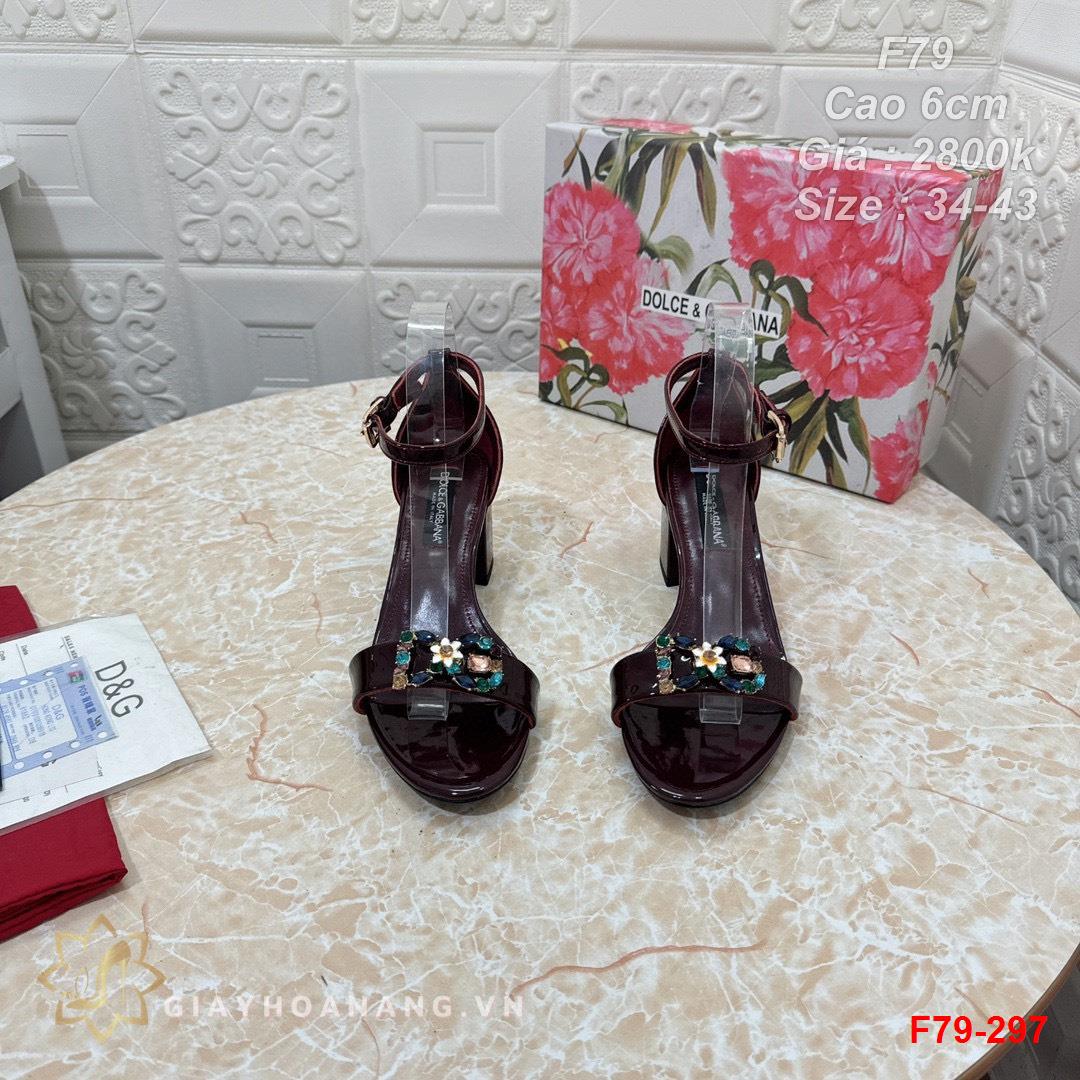 F79-297 Dolce & Gabbana sandal cao gót 6cm siêu cấp