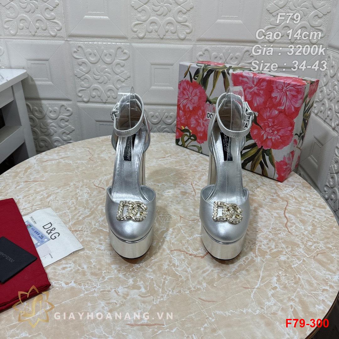 F79-300 Dolce & Gabbana sandal cao gót 14cm siêu cấp