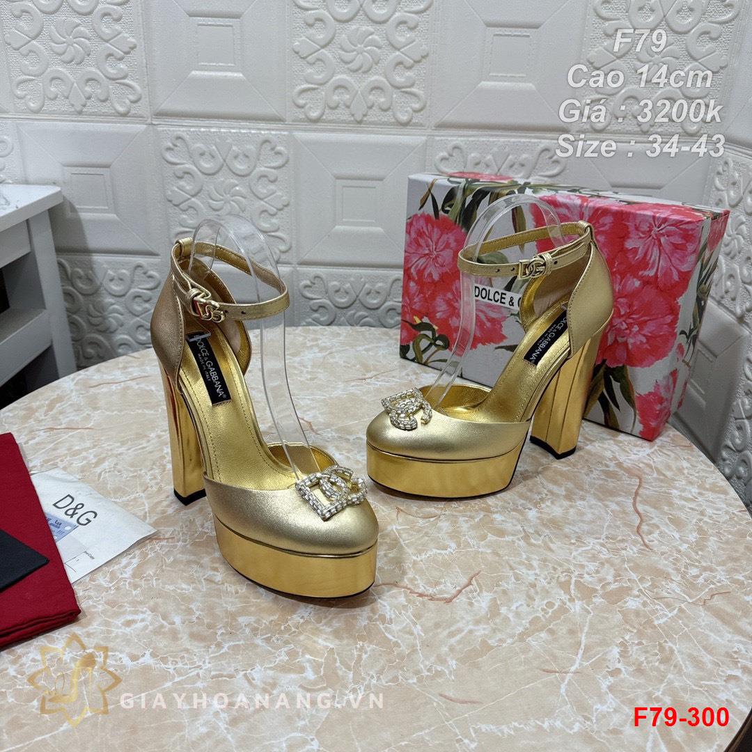 F79-300 Dolce & Gabbana sandal cao gót 14cm siêu cấp