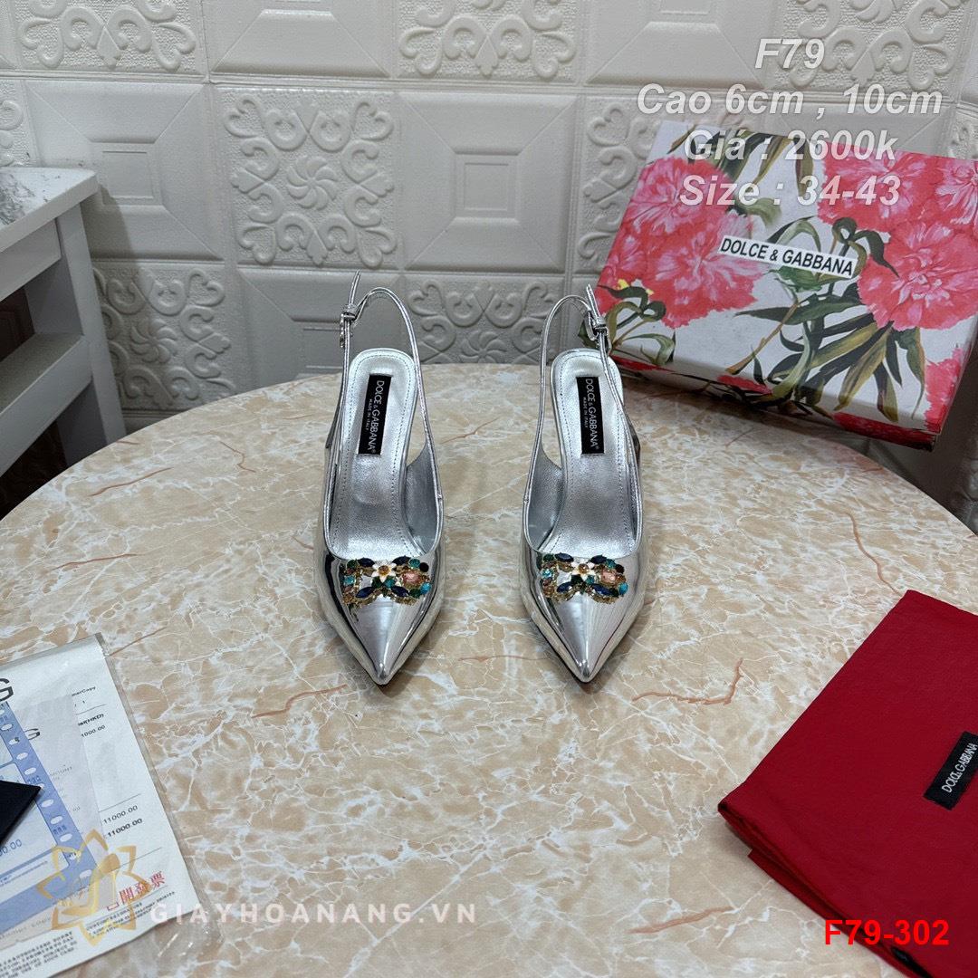 F79-302 Dolce & Gabbana sandal cao gót 6cm , 10cm siêu cấp