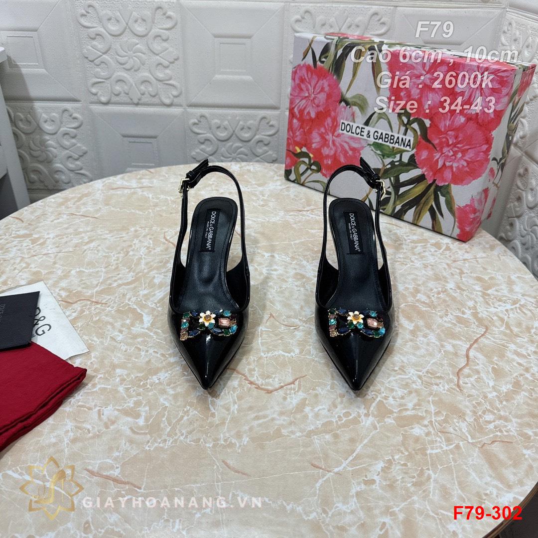 F79-302 Dolce & Gabbana sandal cao gót 6cm , 10cm siêu cấp
