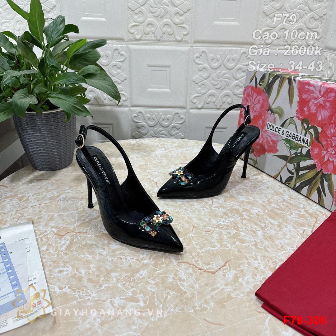 F79-306 Dolce & Gabbana sandal cao gót 10cm siêu cấp