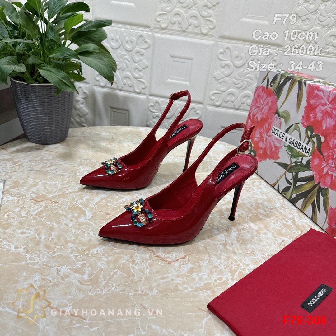 F79-306 Dolce & Gabbana sandal cao gót 10cm siêu cấp