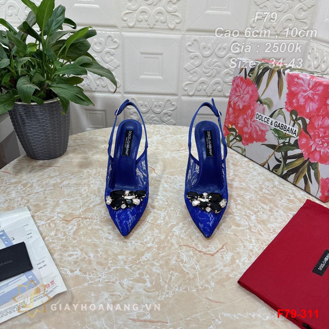 F79-311 Dolce & Gabbana sandal cao gót 6cm , 10cm siêu cấp