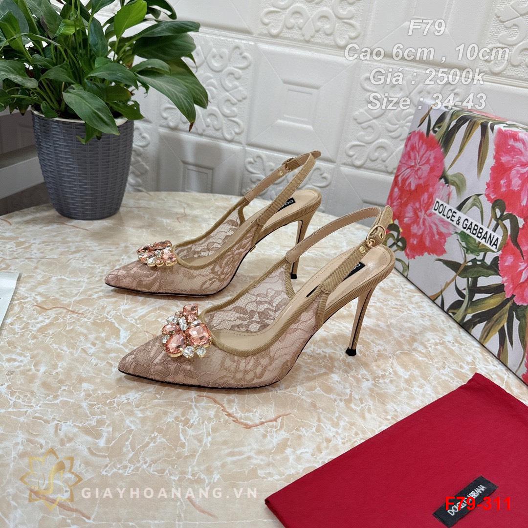 F79-311 Dolce & Gabbana sandal cao gót 6cm , 10cm siêu cấp