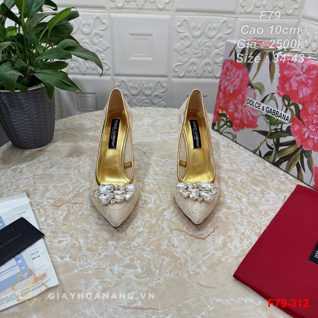 F79-312 Dolce & Gabbana giày cao gót 10cm siêu cấp