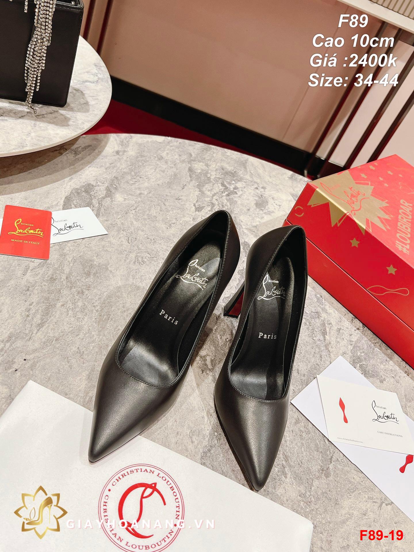 F89-19 Louboutin giày cao 10cm siêu cấp