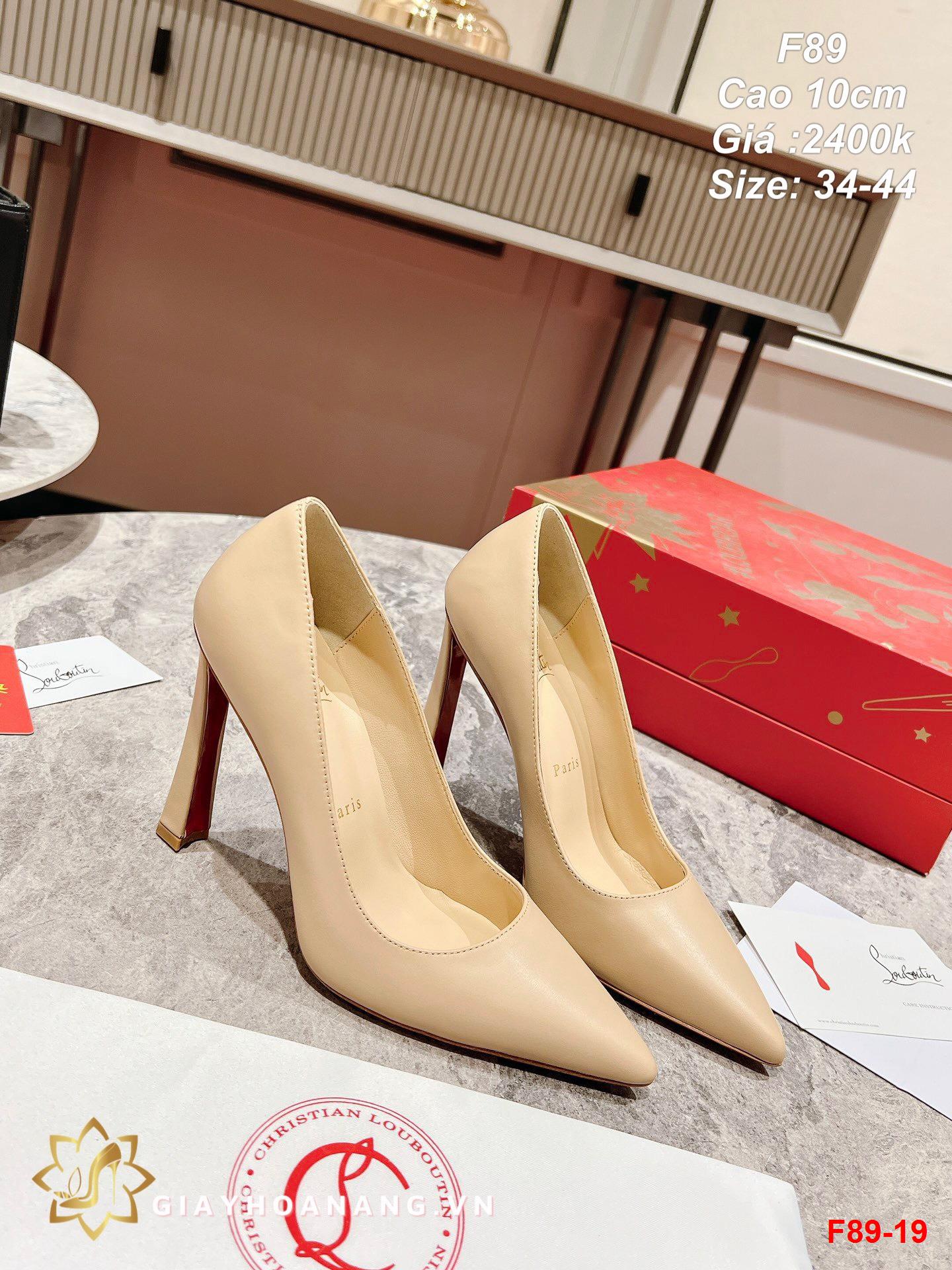 F89-19 Louboutin giày cao 10cm siêu cấp