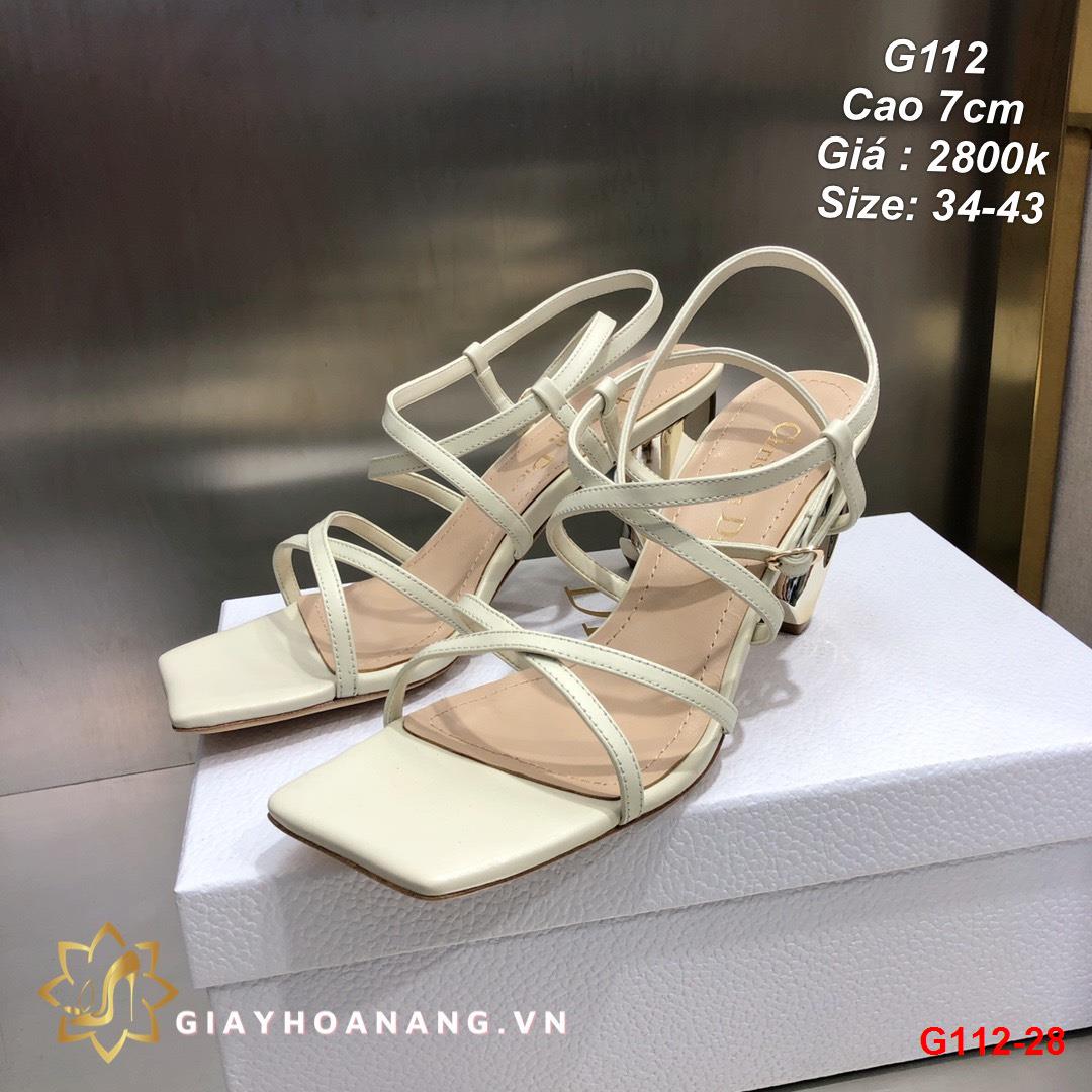 G112-28 Dior sandal cao 7cm siêu cấp