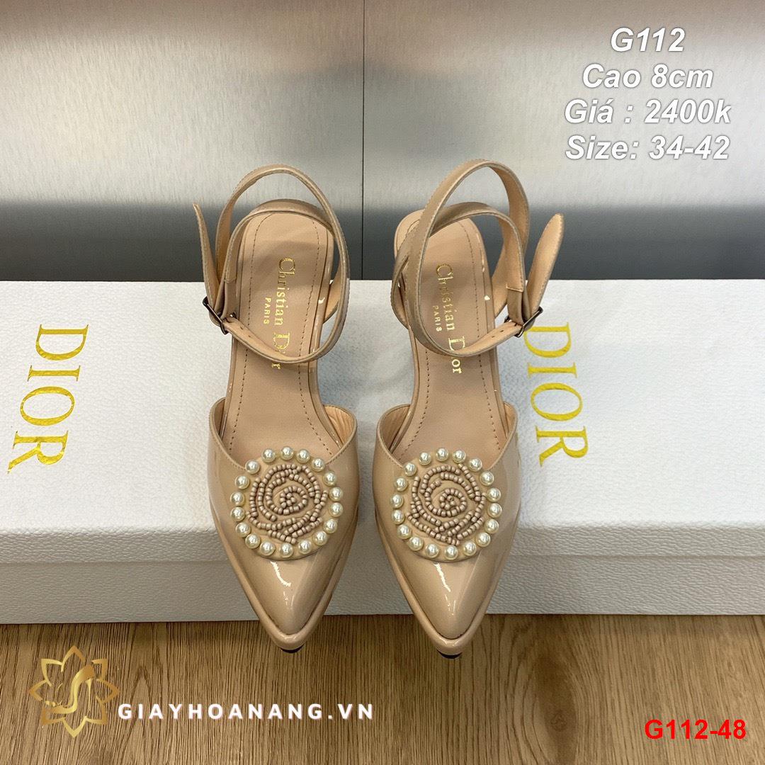 G112-48 Dior sandal cao 8cm siêu cấp