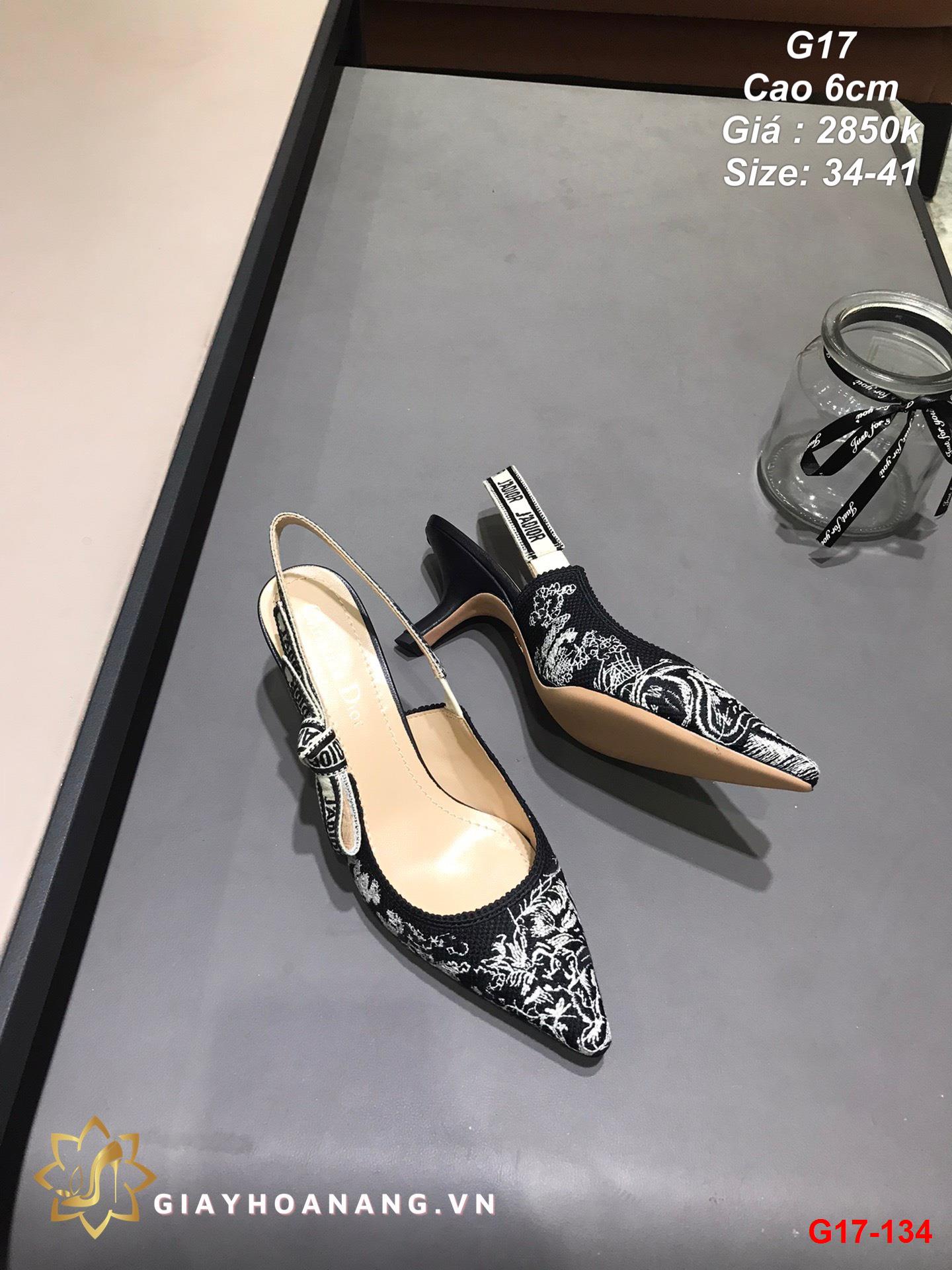 G17-134 Dior sandal cao 6cm siêu cấp