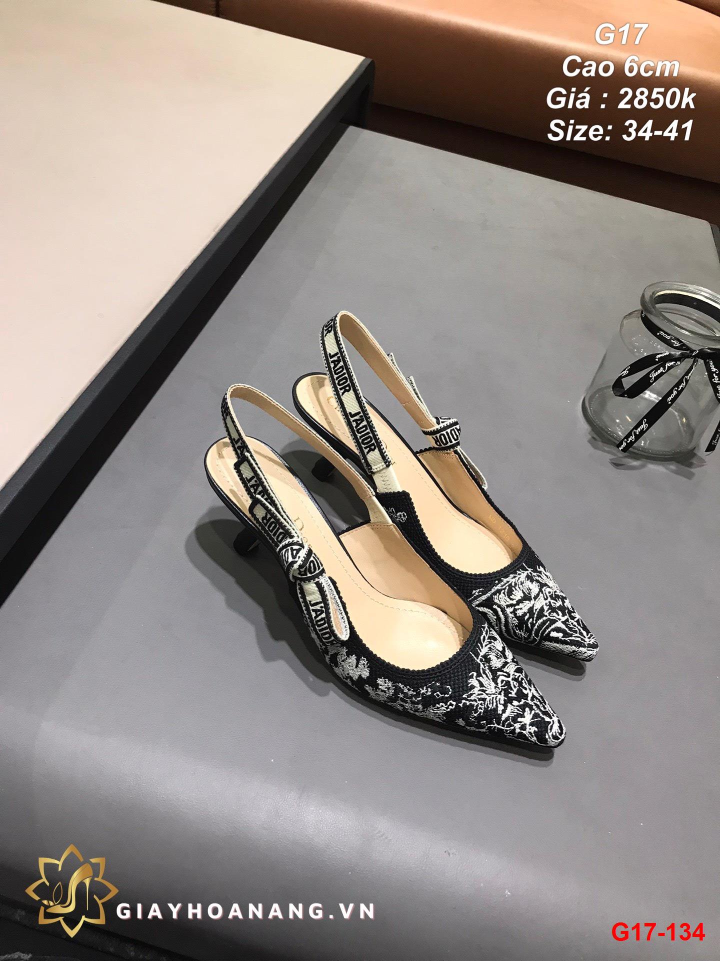 G17-134 Dior sandal cao 6cm siêu cấp