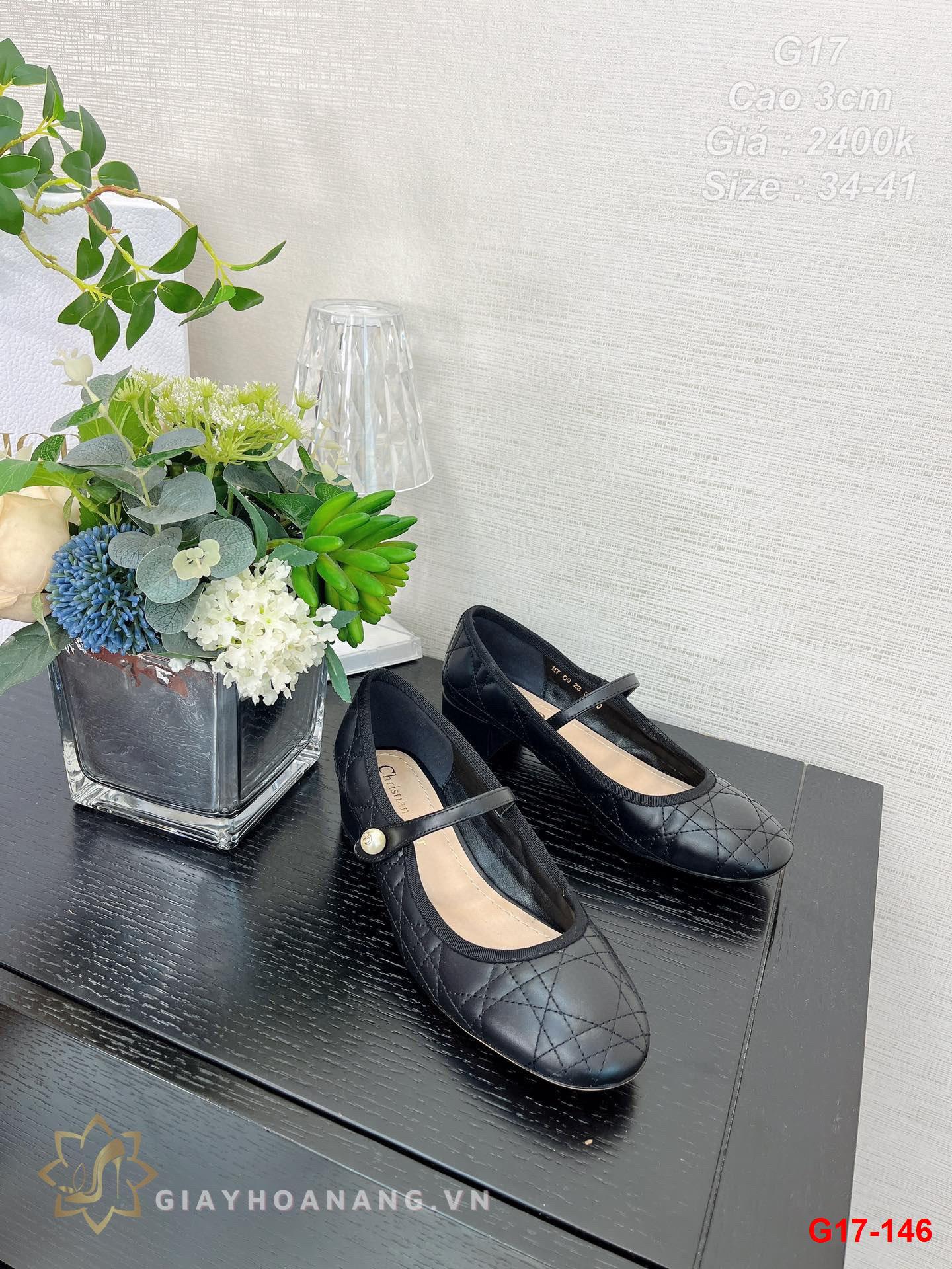 G17-146 Dior giày cao gót 3cm siêu cấp