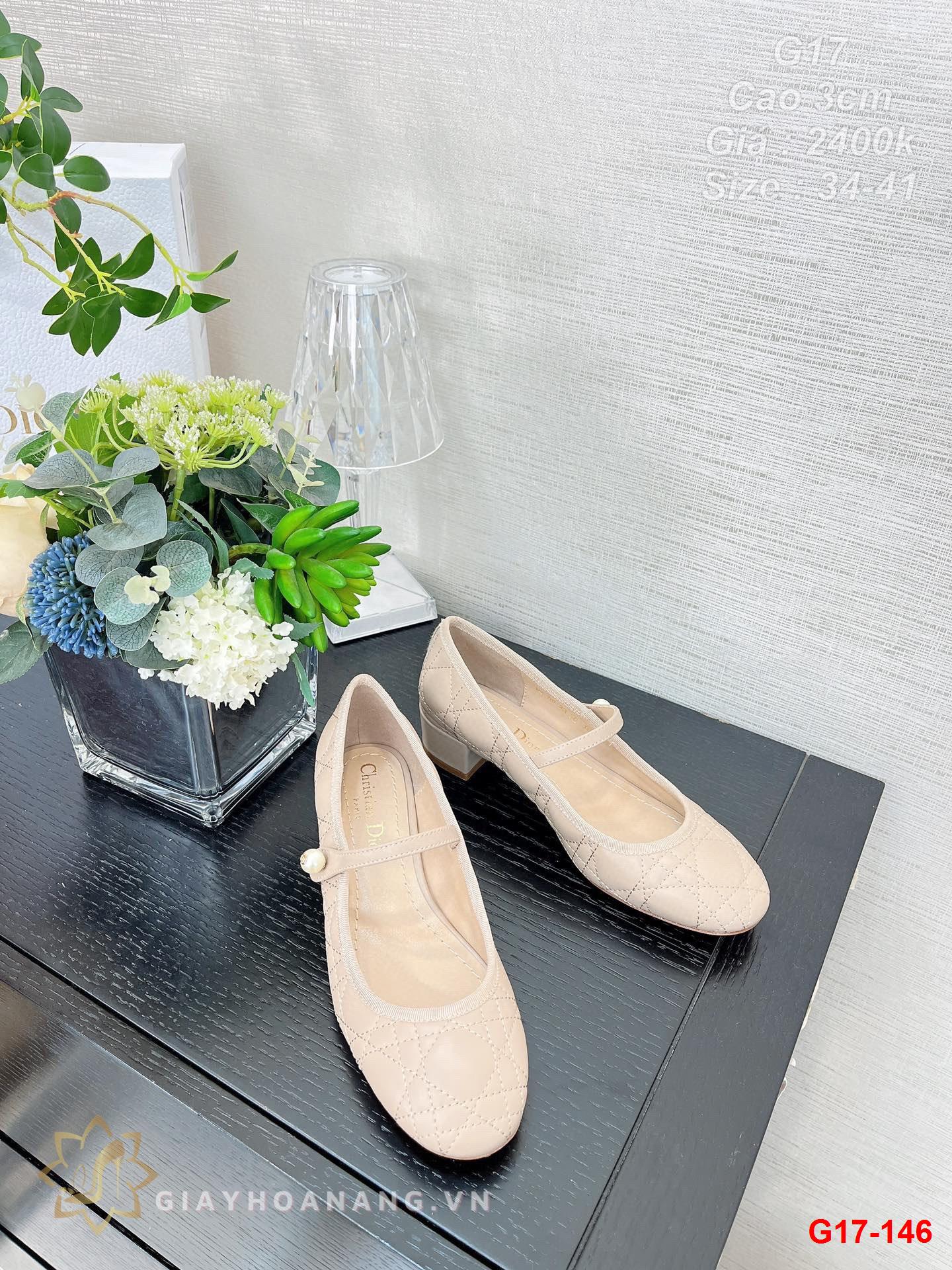 G17-146 Dior giày cao gót 3cm siêu cấp