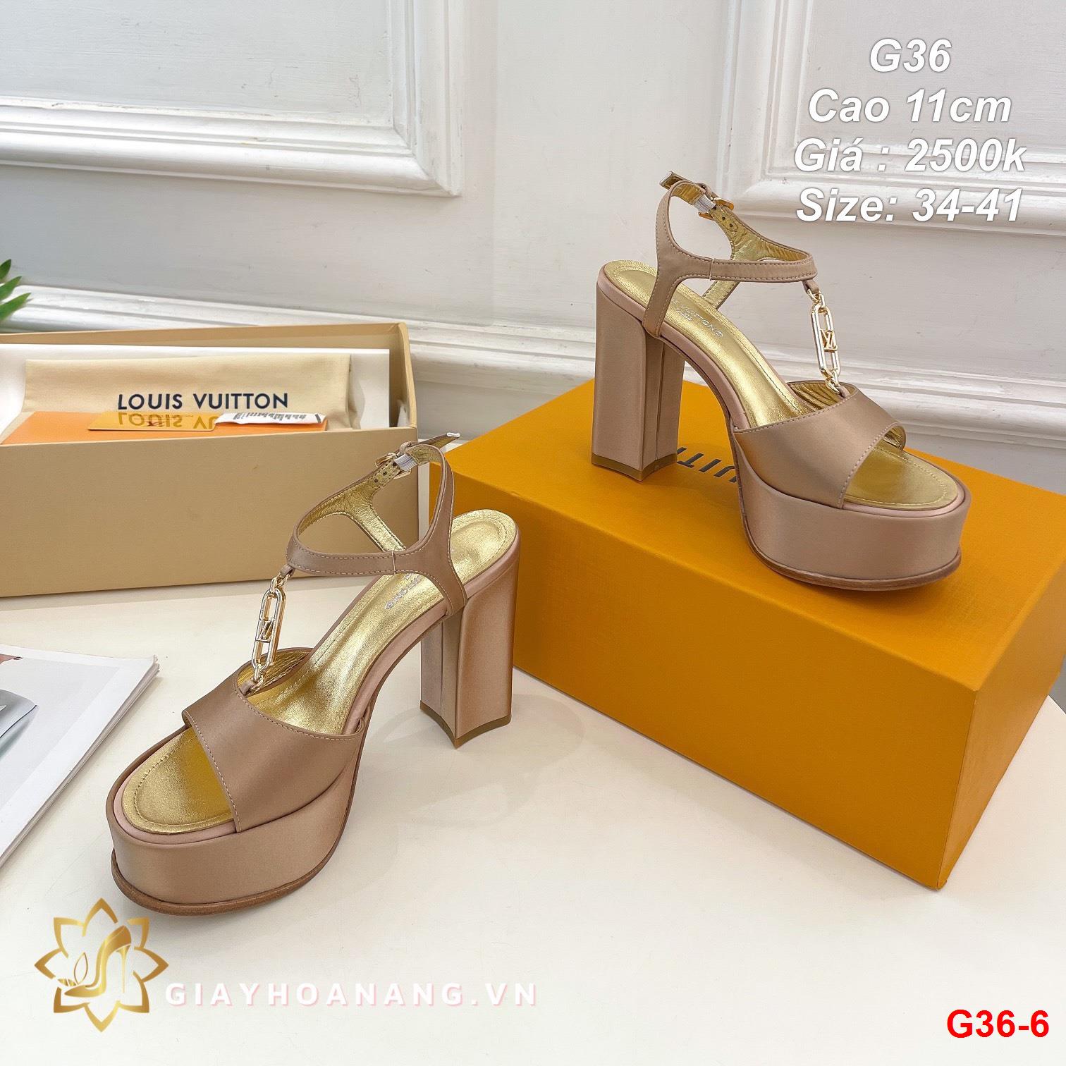 G36-6 Louis Vuitton sandal cao 11cm siêu cấp