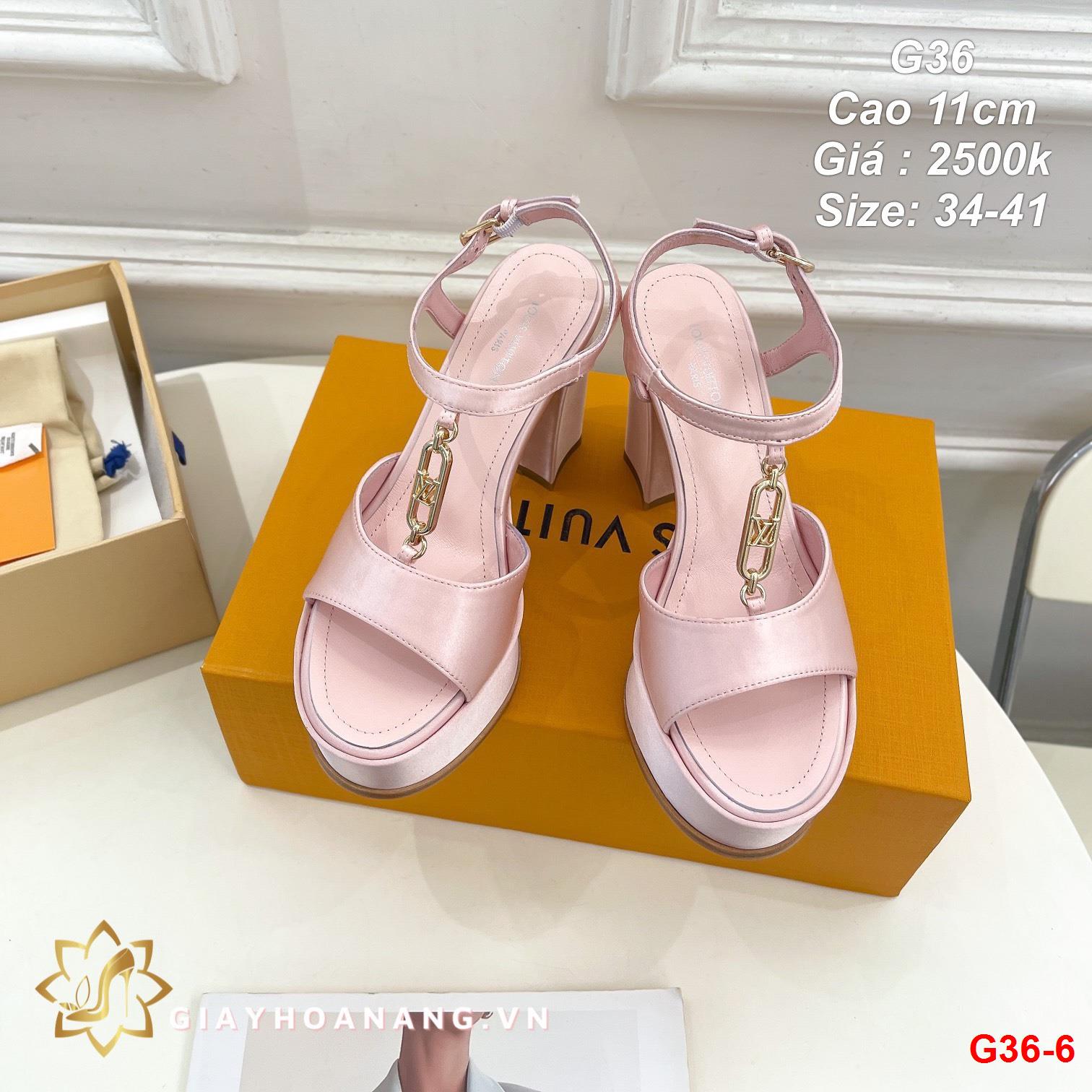 G36-6 Louis Vuitton sandal cao 11cm siêu cấp