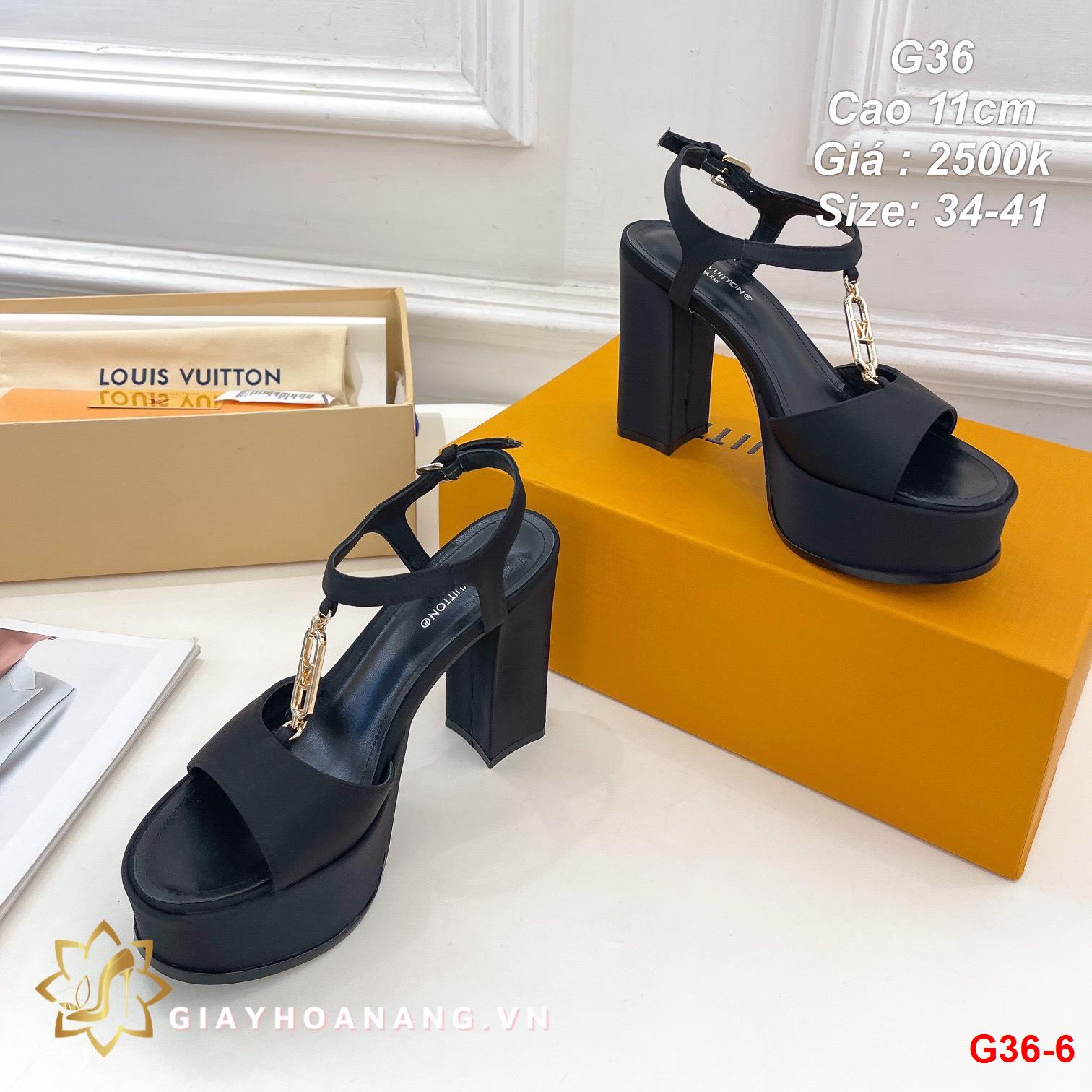 G36-6 Louis Vuitton sandal cao 11cm siêu cấp