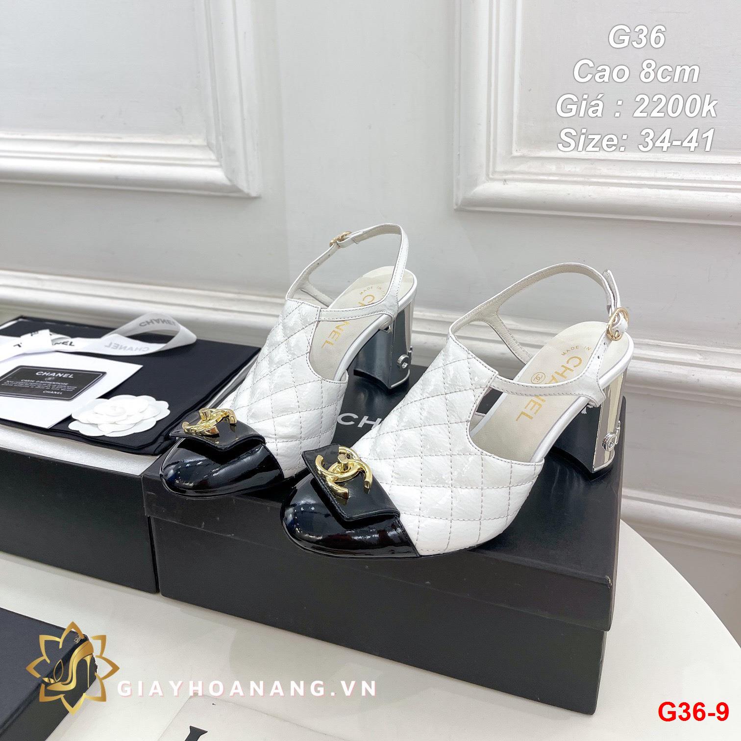 G36-9 Chanel sandal cao 8cm siêu cấp
