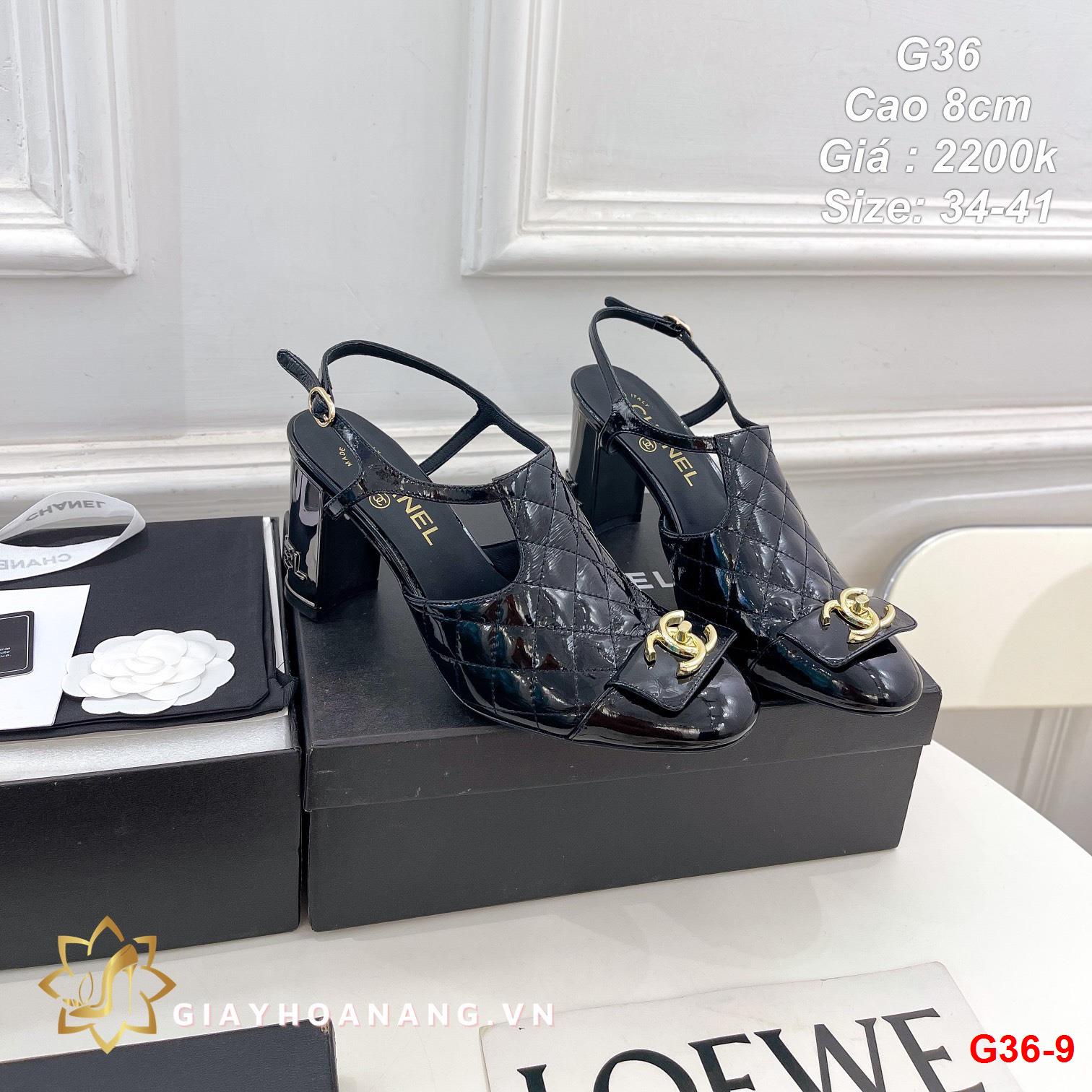 G36-9 Chanel sandal cao 8cm siêu cấp