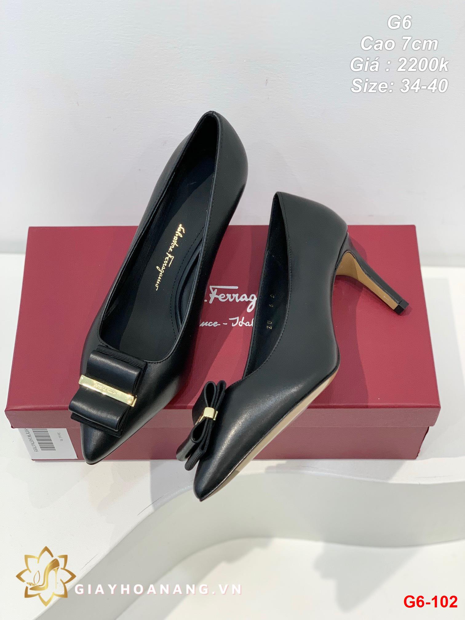 G6-102 Salvatore Ferragamo giày cao 7cm siêu cấp