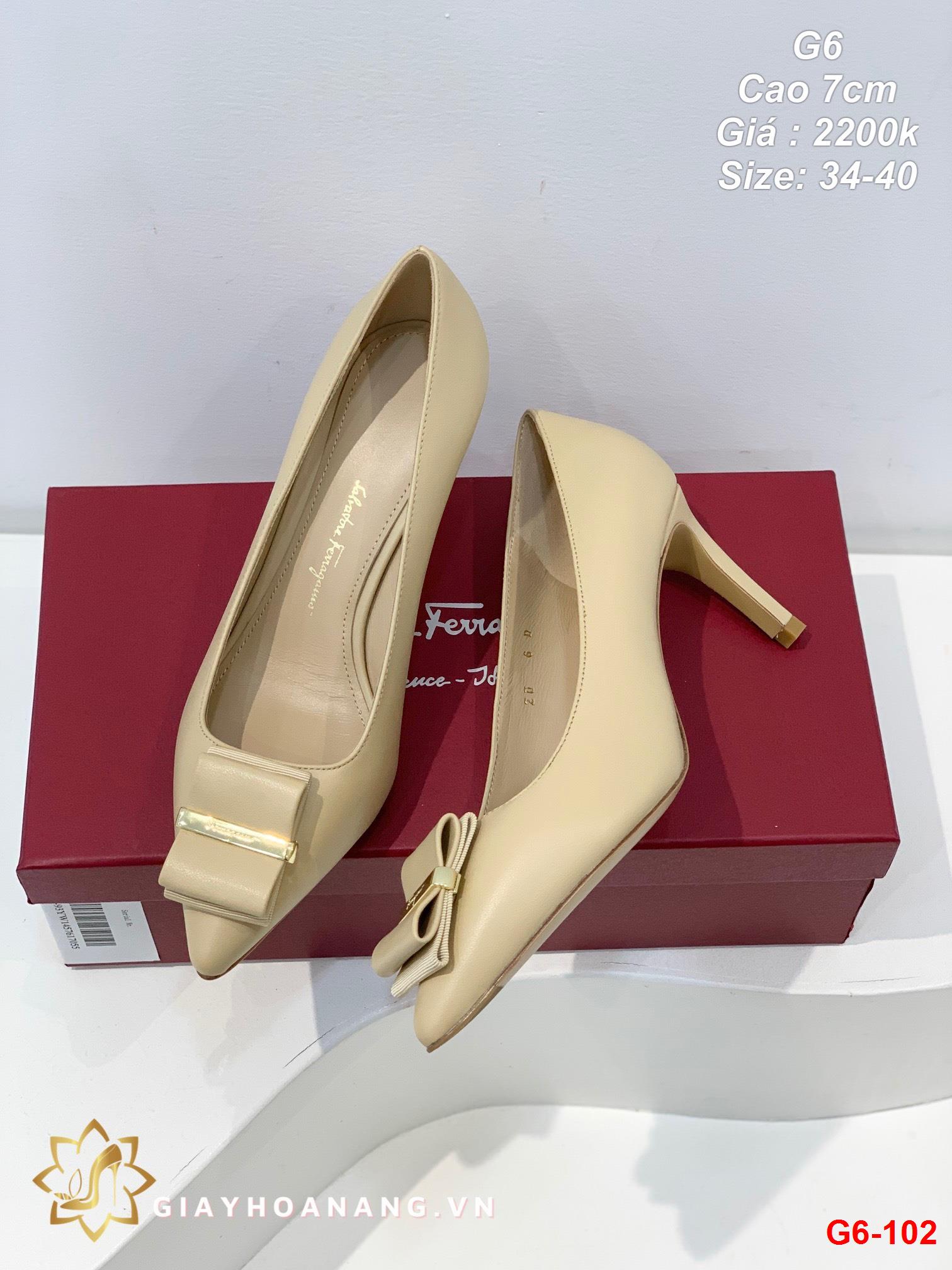 G6-102 Salvatore Ferragamo giày cao 7cm siêu cấp