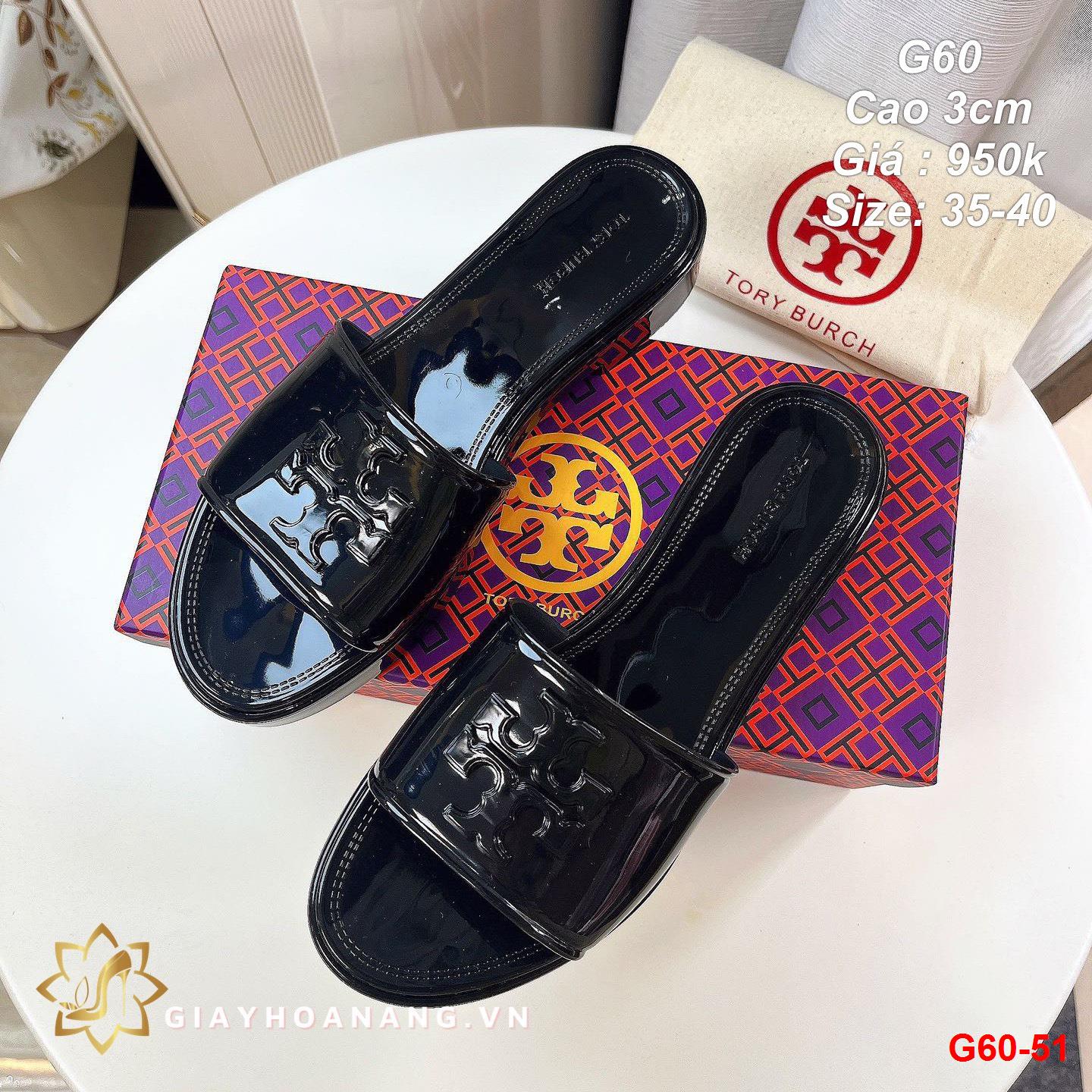 G60-51 Tory Burch dép cao 3cm siêu cấp