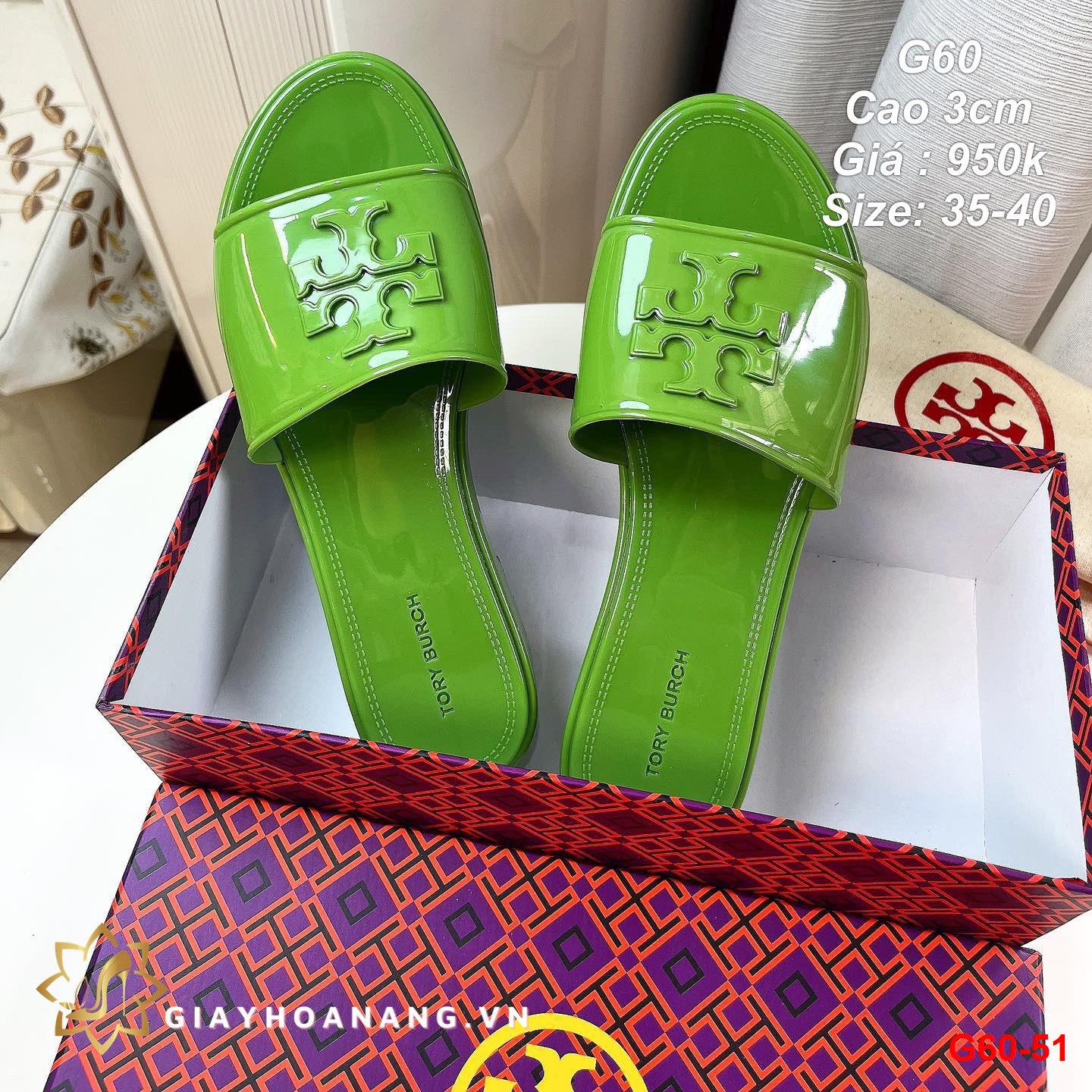 G60-51 Tory Burch dép cao 3cm siêu cấp