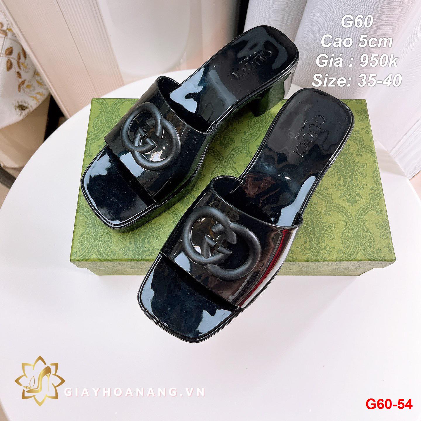 G60-54 Gucci dép cao 5cm siêu cấp