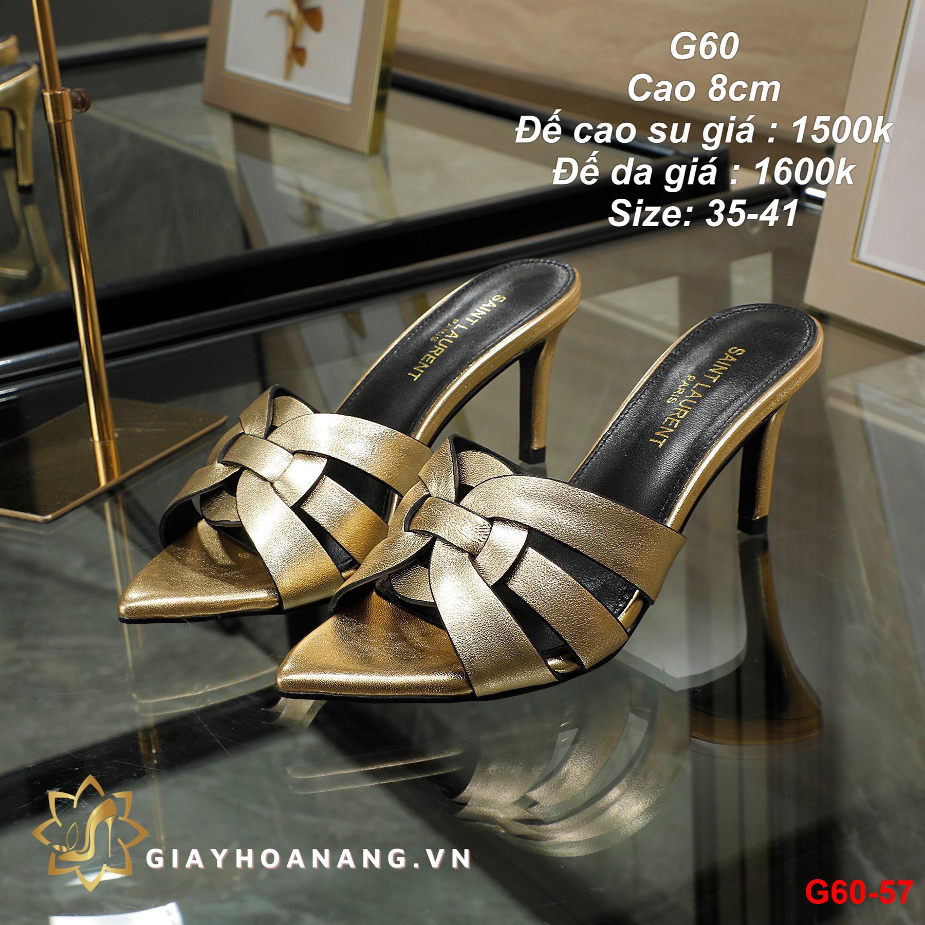 G60-57 Saint Laurent dép cao 8cm siêu cấp