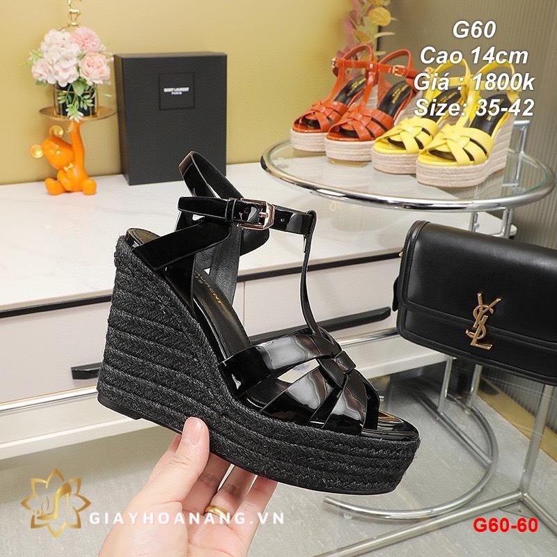 G60-60 Saint Laurent sandal cao 14cm siêu cấp