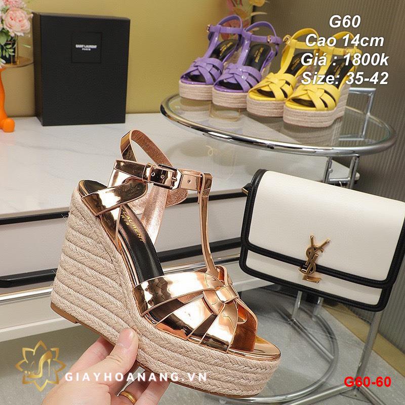 G60-60 Saint Laurent sandal cao 14cm siêu cấp